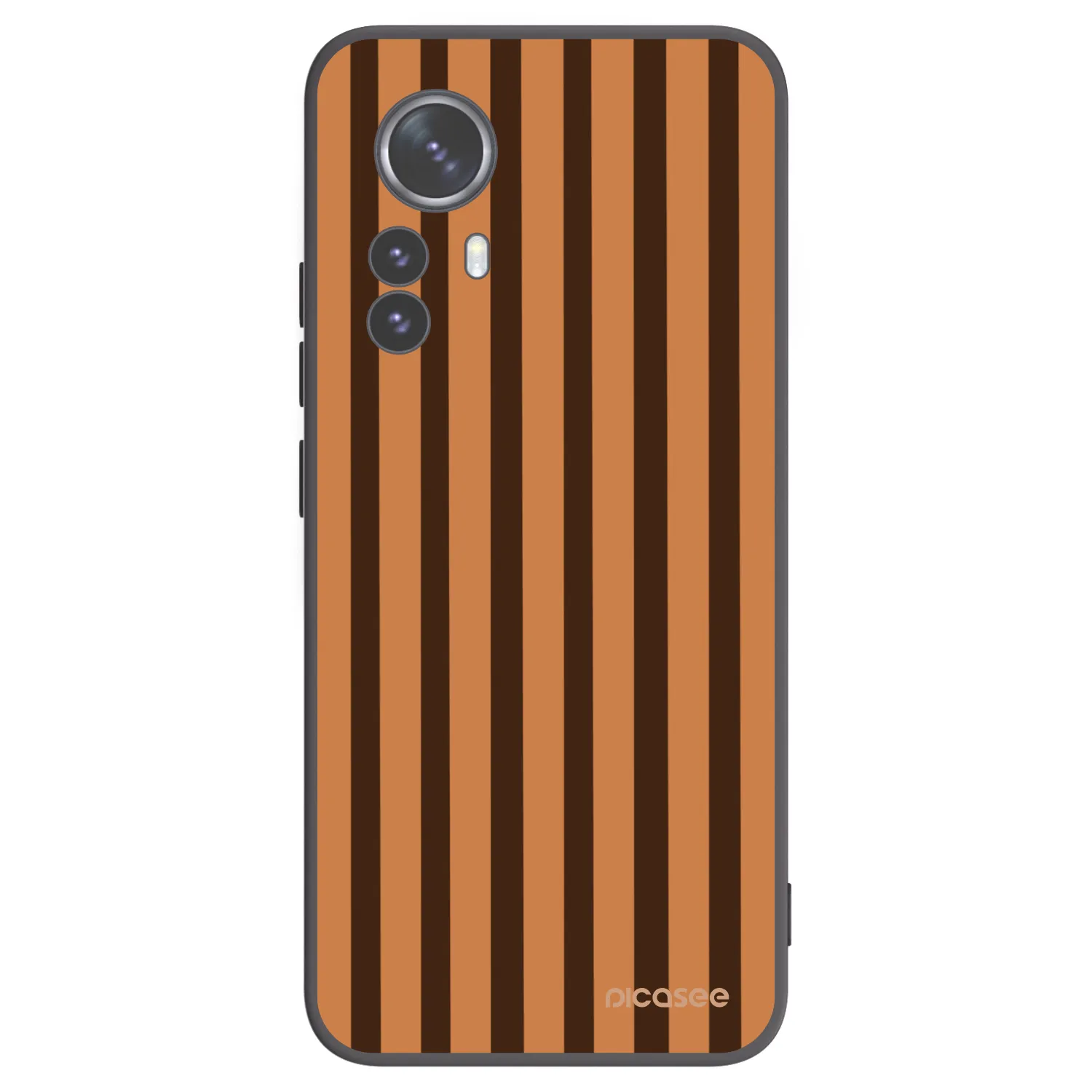 Picasee Μαύρη θήκη σιλικόνης για Xiaomi 12 Pro - Caramel lines