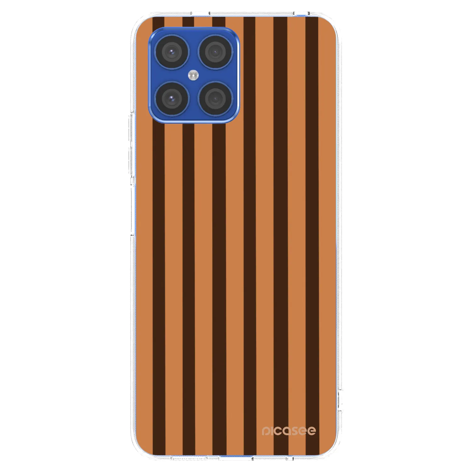 Picasee διαφανής θήκη σιλικόνης Honor X8 4G - Caramel lines