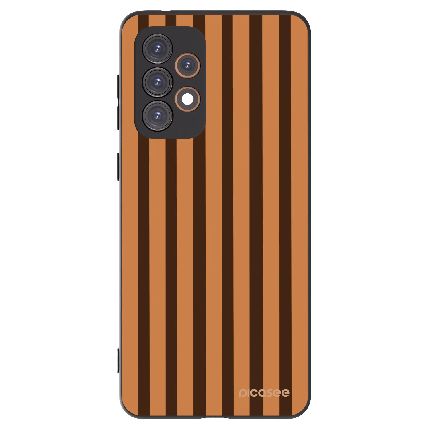Picasee Μαύρη θήκη σιλικόνης για Samsung Galaxy A33 5G A336 - Caramel lines