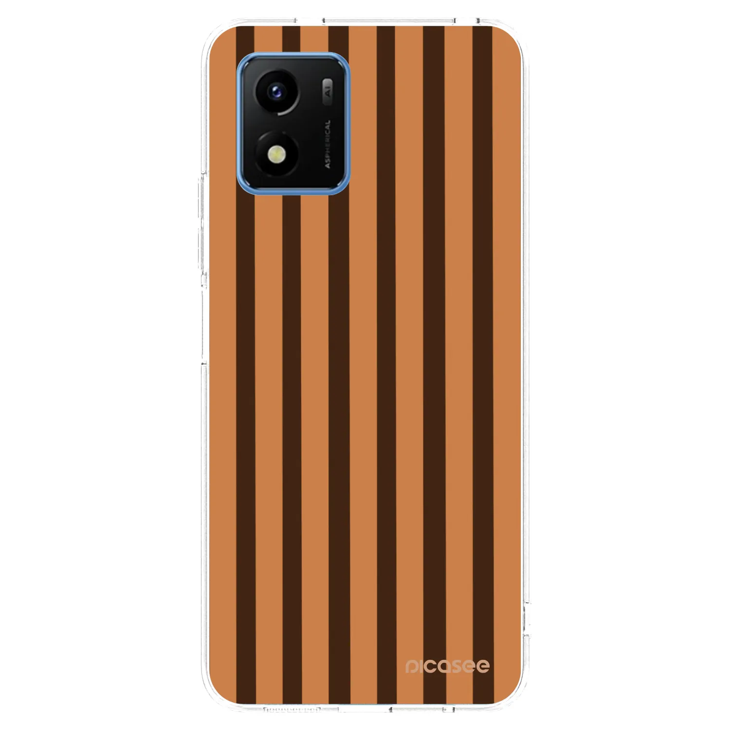 Picasee διαφανής θήκη σιλικόνης Vivo Y01 - Caramel lines