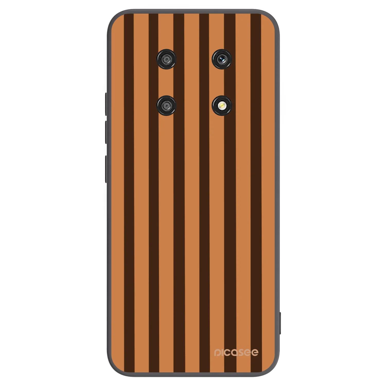 Picasee Μαύρη θήκη σιλικόνης για Honor Magic4 Lite 5G - Caramel lines
