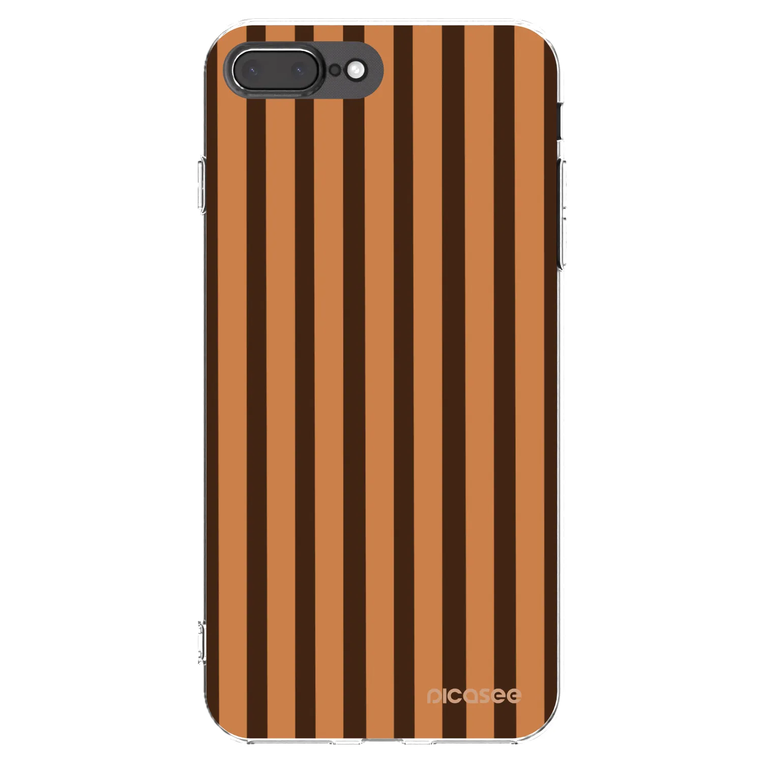Picasee διαφανής θήκη σιλικόνης Apple iPhone 8 Plus - Caramel lines