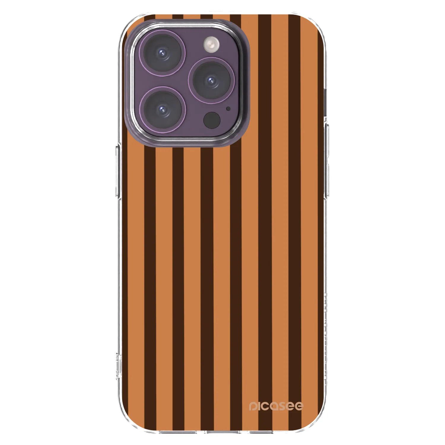 Picasee διαφανής θήκη σιλικόνης Apple iPhone 14 Pro - Caramel lines