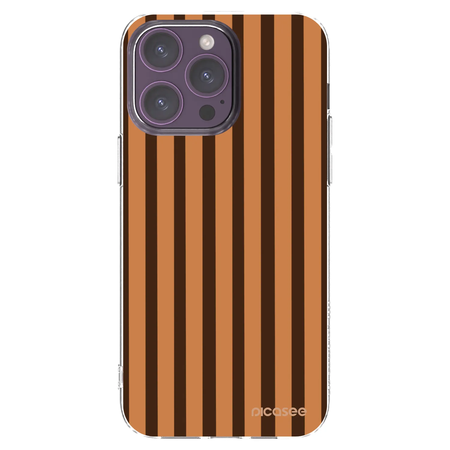 Picasee διαφανής θήκη σιλικόνης Apple iPhone 14 Pro Max - Caramel lines