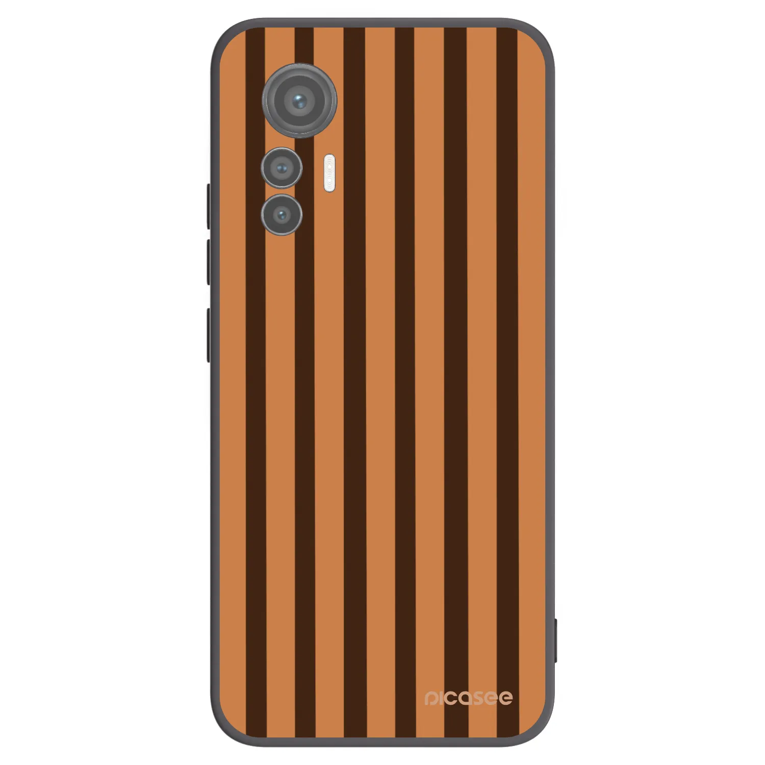 Picasee Μαύρη θήκη σιλικόνης για Xiaomi 12 Lite - Caramel lines
