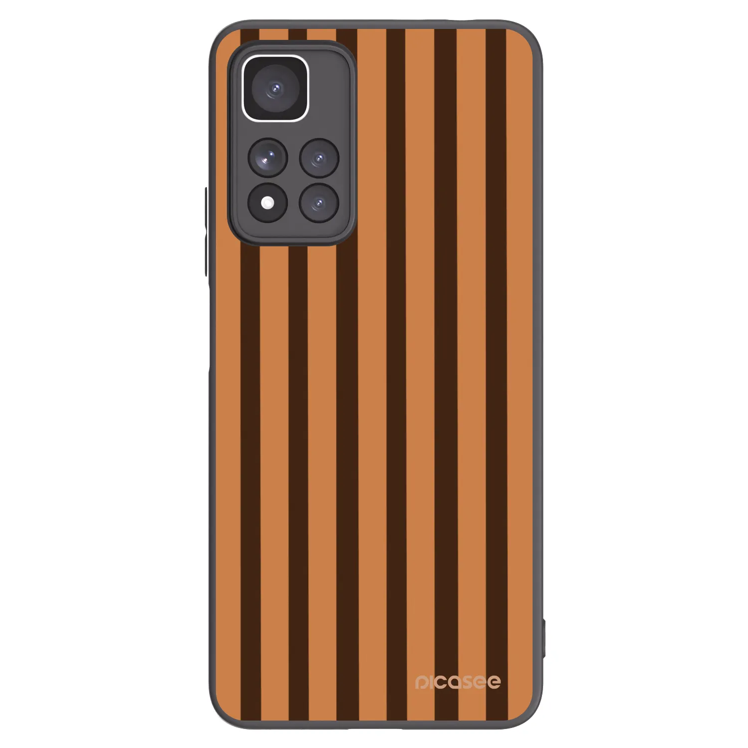 Picasee Μαύρη θήκη σιλικόνης για Xiaomi Redmi Note 11 Pro+ 5G - Caramel lines