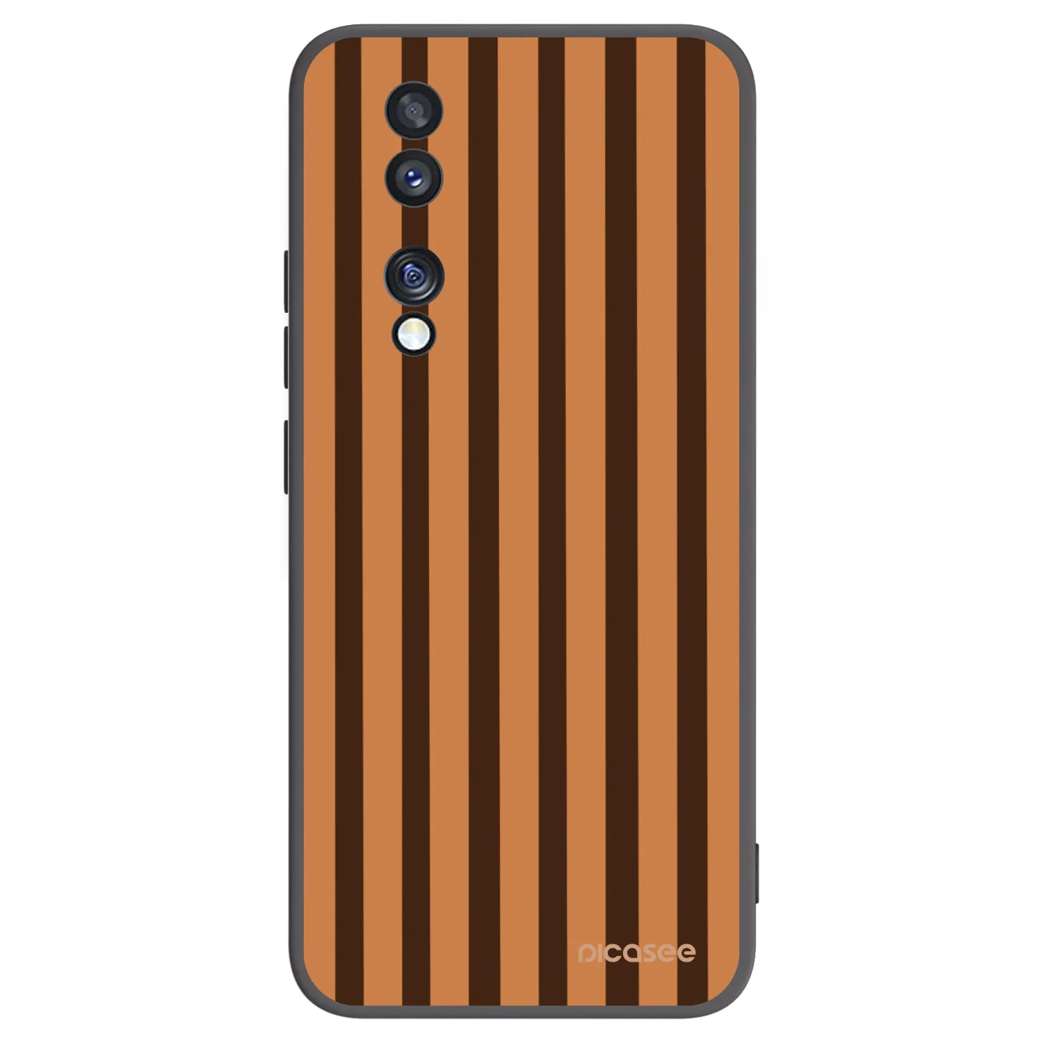 Picasee Μαύρη θήκη σιλικόνης για Honor 70 - Caramel lines