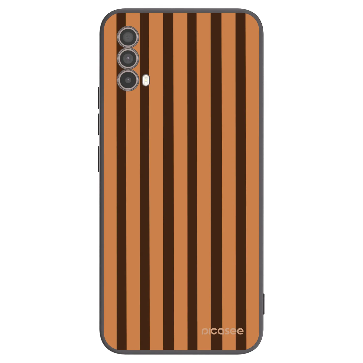Picasee Μαύρη θήκη σιλικόνης για Motorola Moto E40 - Caramel lines