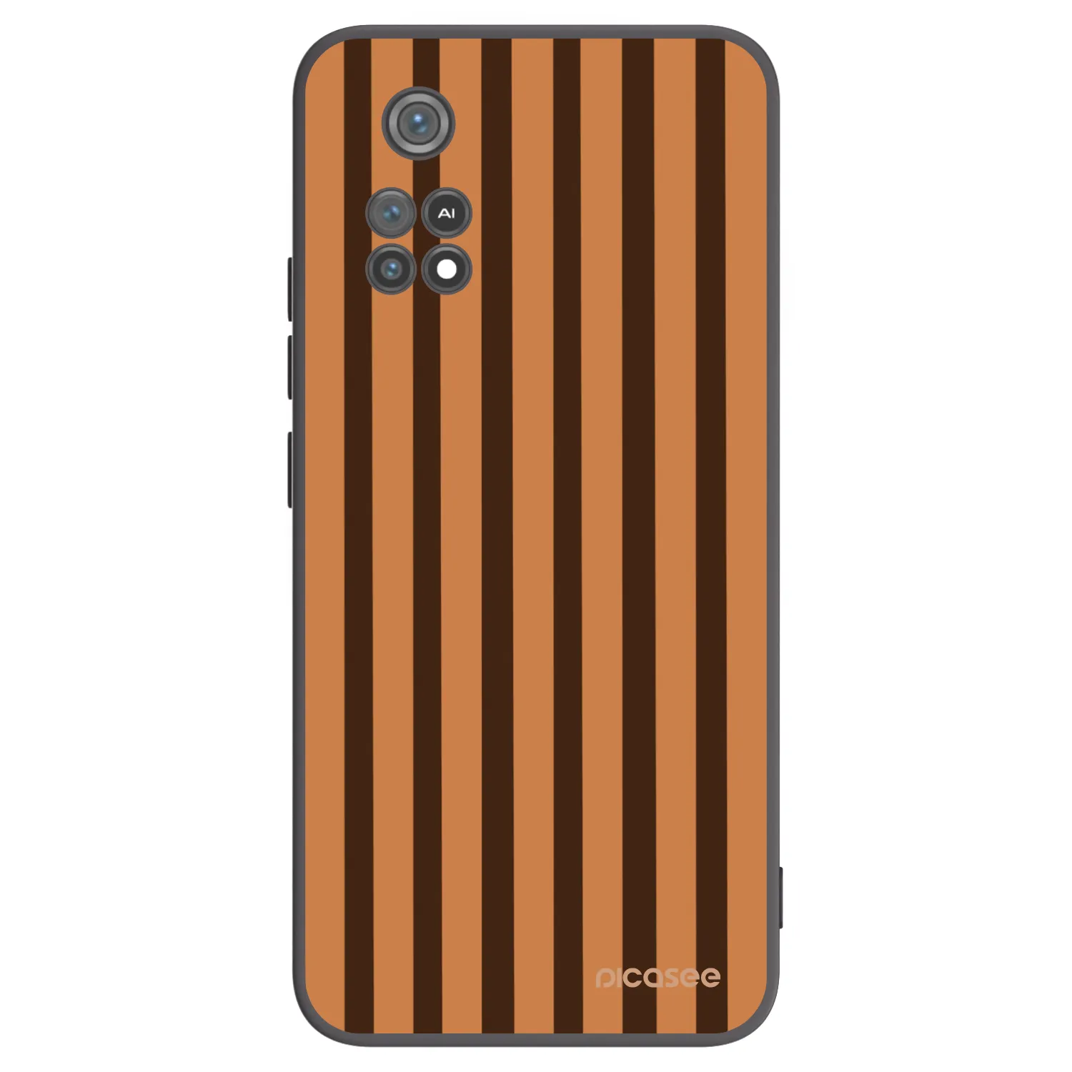 Picasee Μαύρη θήκη σιλικόνης για Xiaomi Poco M4 Pro - Caramel lines