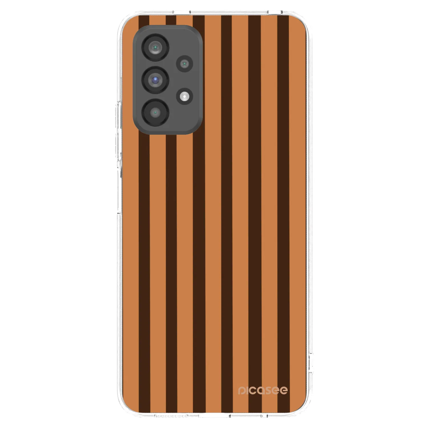 Picasee διαφανής θήκη σιλικόνης Samsung Galaxy A73 5G - Caramel lines