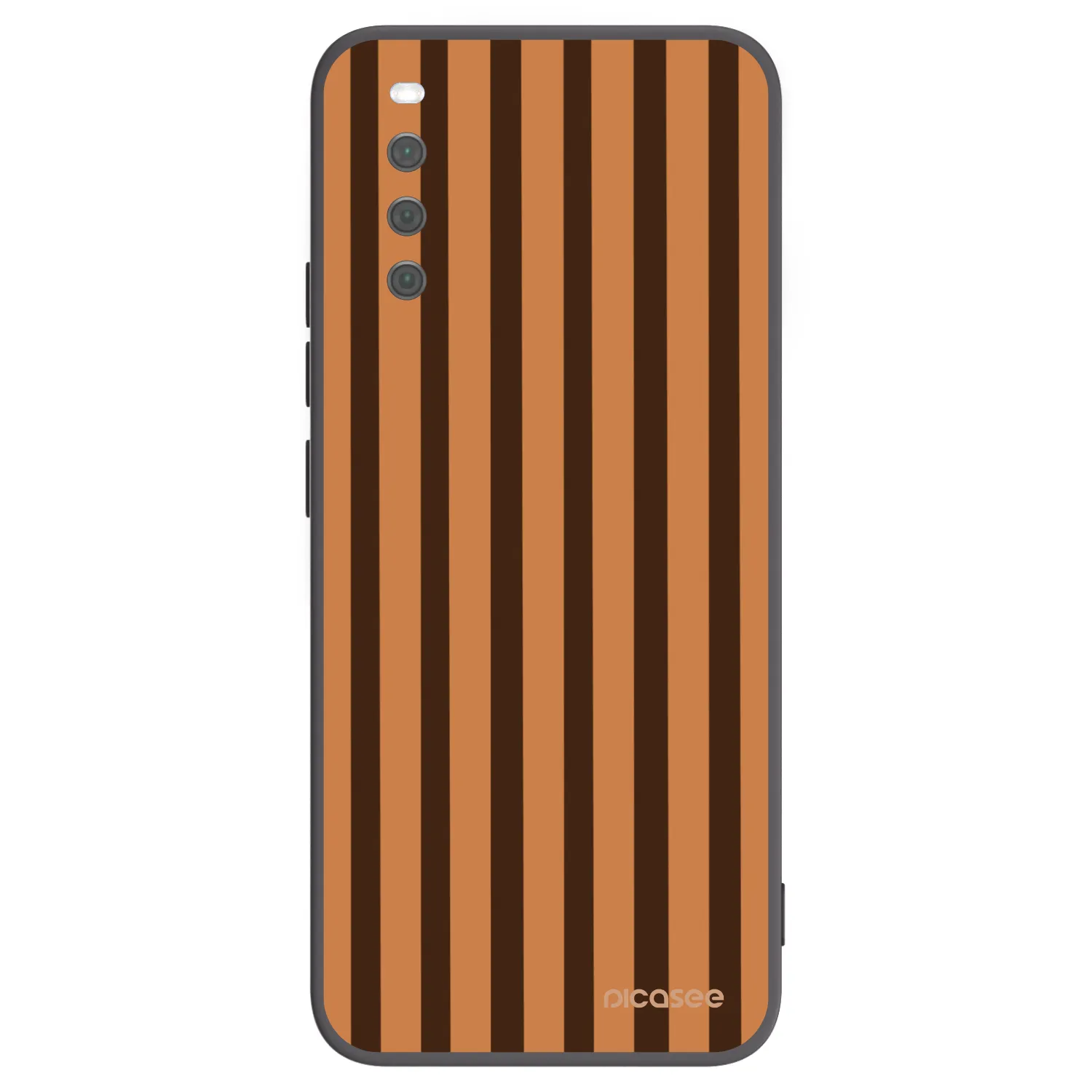 Picasee Μαύρη θήκη σιλικόνης για Sony Xperia 10 III - Caramel lines