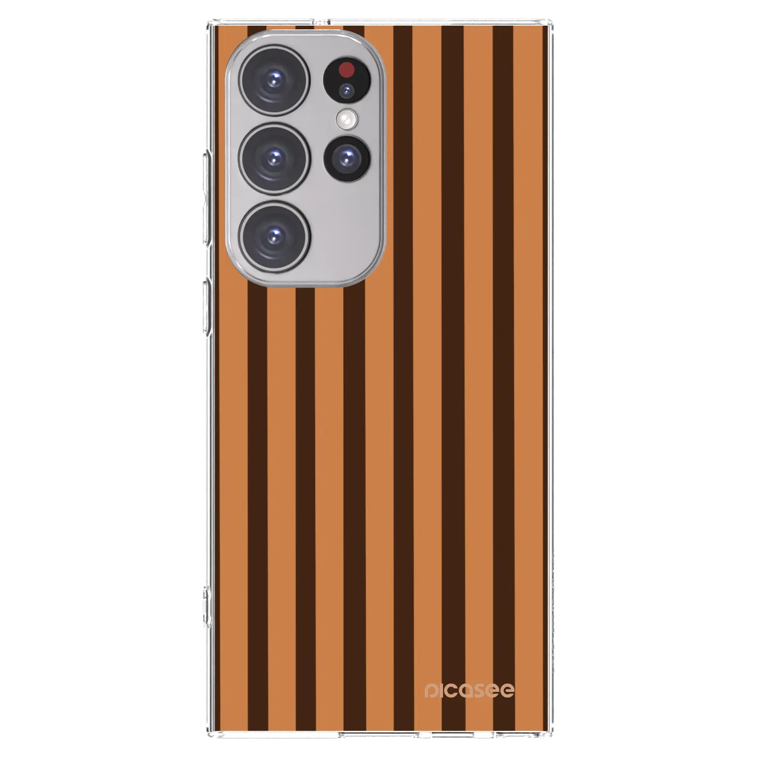 Picasee διαφανής θήκη σιλικόνης Samsung Galaxy S23 Ultra 5G - Caramel lines