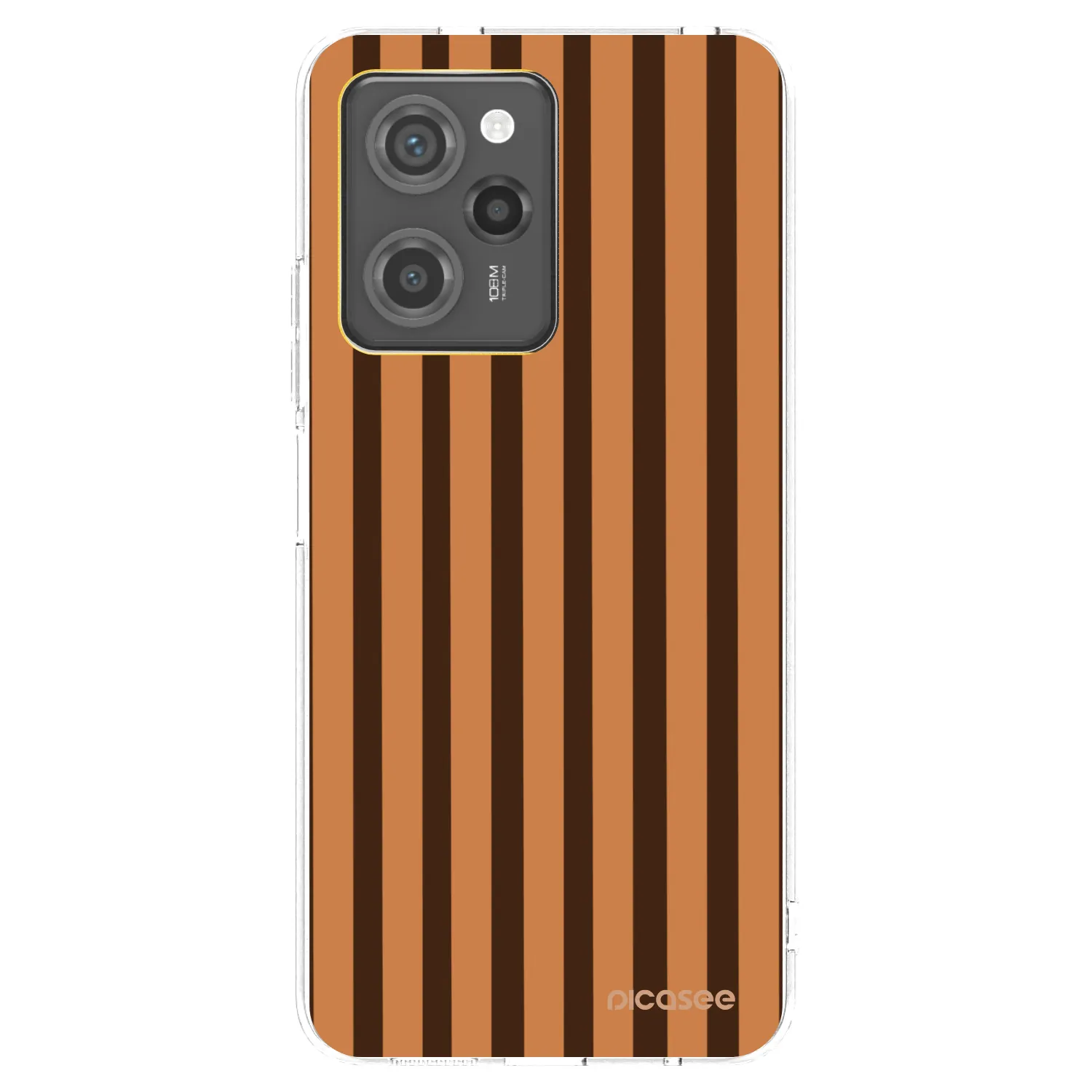 Picasee διαφανής θήκη σιλικόνης Xiaomi Poco X5 Pro - Caramel lines