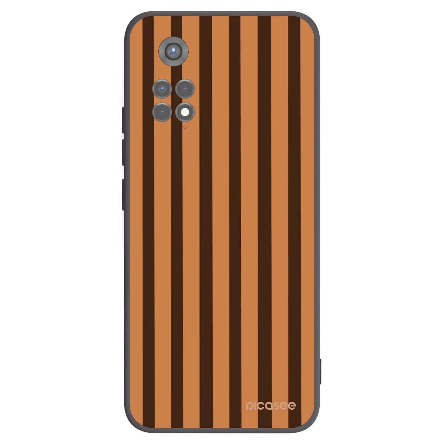 Picasee Μαύρη θήκη σιλικόνης για Xiaomi Redmi Note 11S 5G - Caramel lines