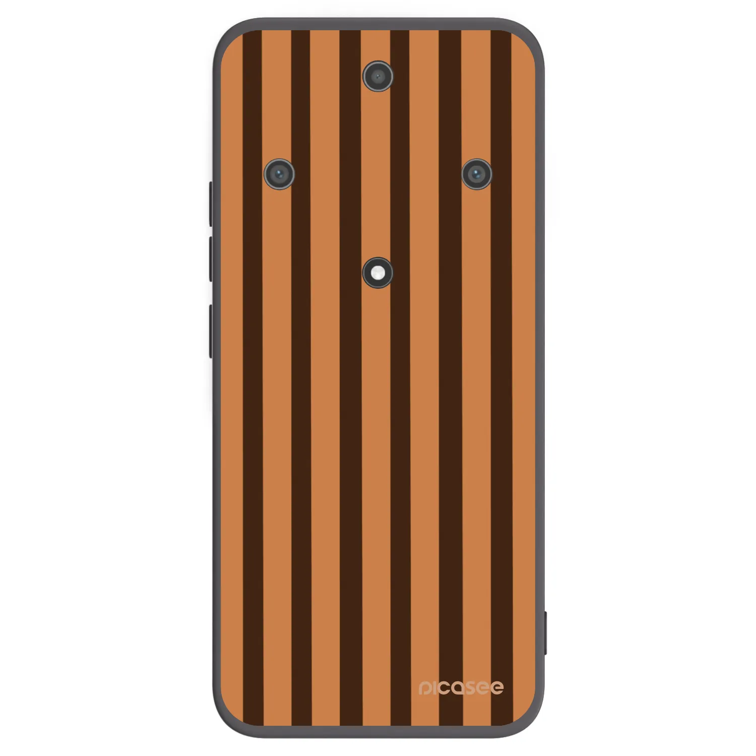 Picasee Μαύρη θήκη σιλικόνης για Honor Magic5 Lite 5G - Caramel lines