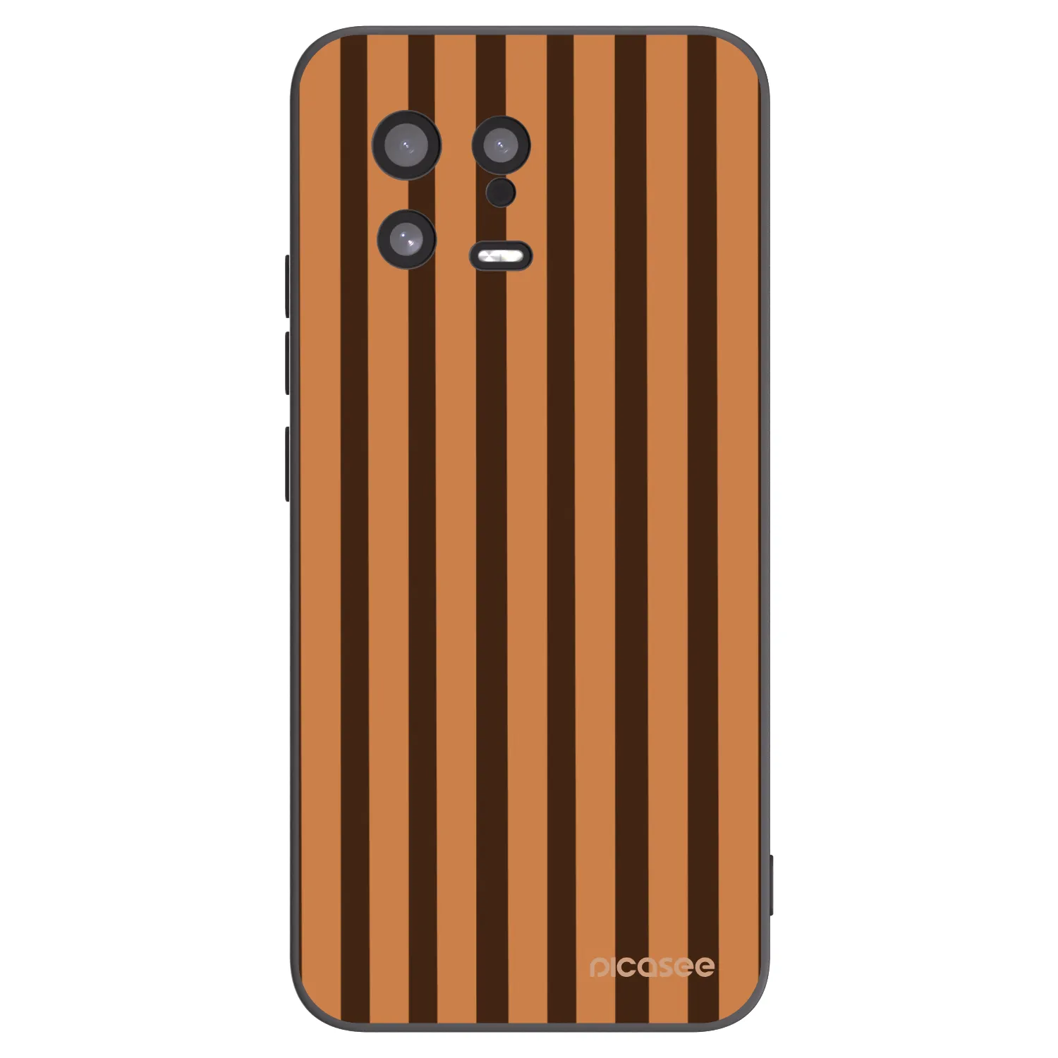 Picasee Μαύρη θήκη σιλικόνης για Xiaomi 13 - Caramel lines