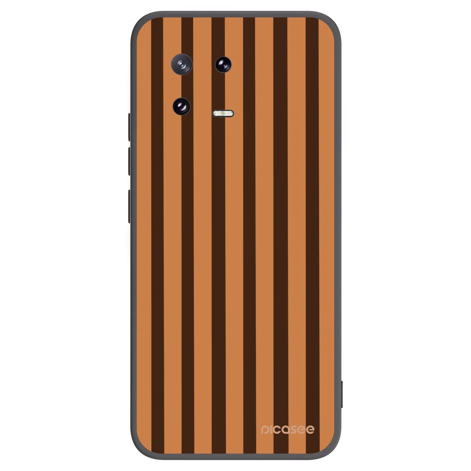 Picasee Μαύρη θήκη σιλικόνης για Xiaomi 13 Pro - Caramel lines
