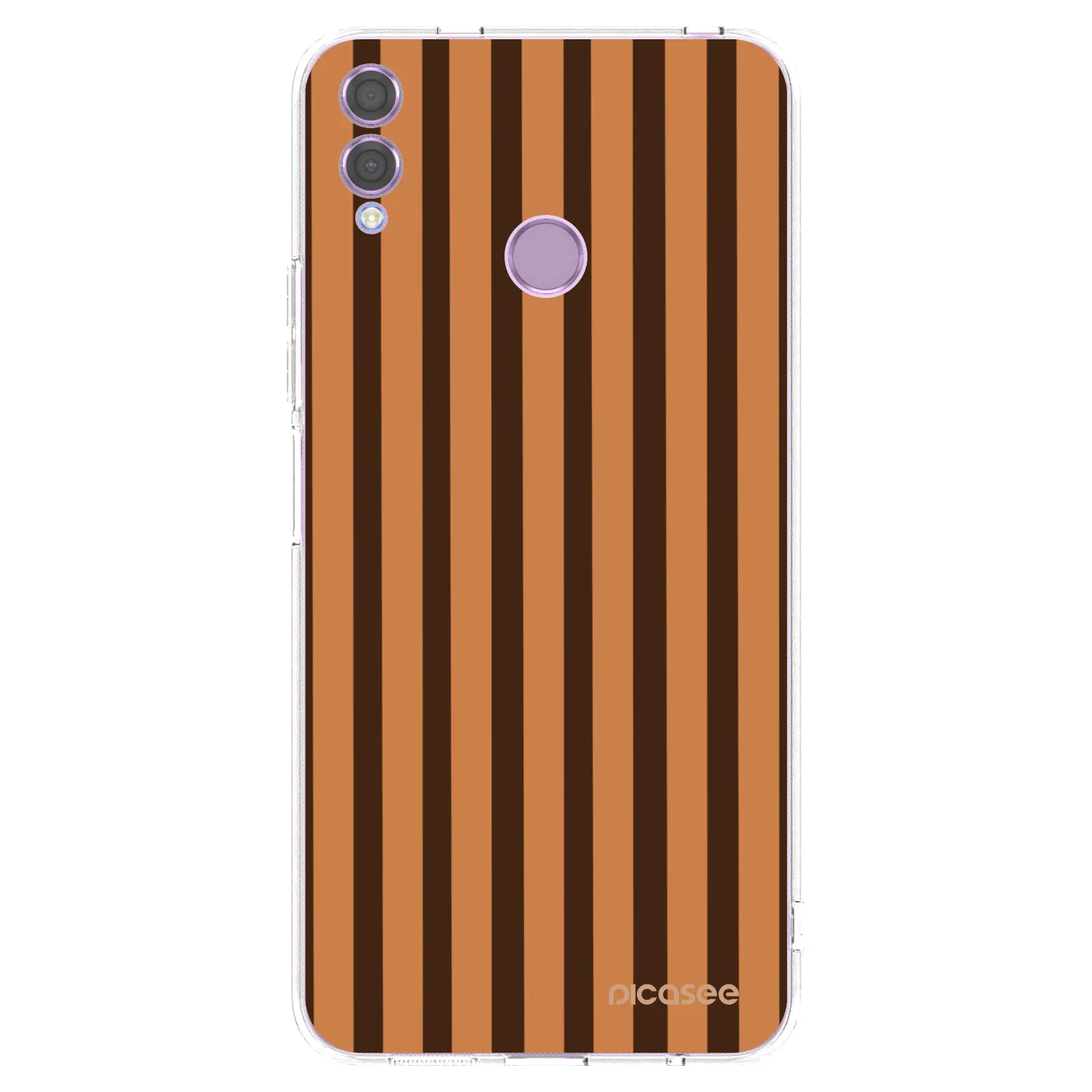 Picasee διαφανής θήκη σιλικόνης Honor 8X - Caramel lines