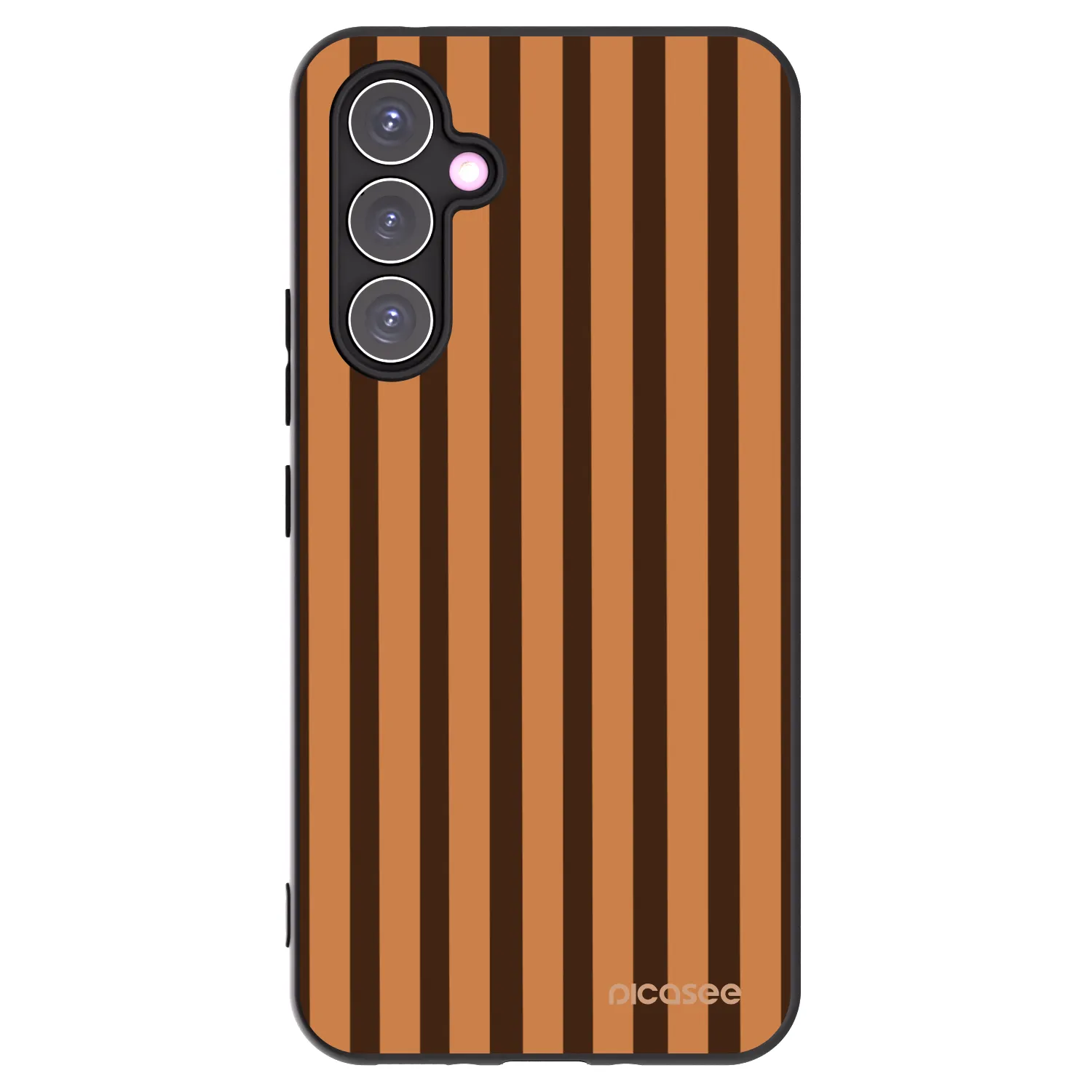 Picasee Μαύρη θήκη σιλικόνης για Samsung Galaxy A54 5G A546B - Caramel lines