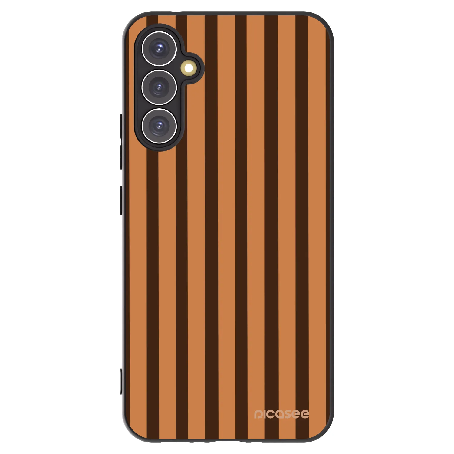 Picasee Μαύρη θήκη σιλικόνης για Samsung Galaxy A34 5G A346B - Caramel lines