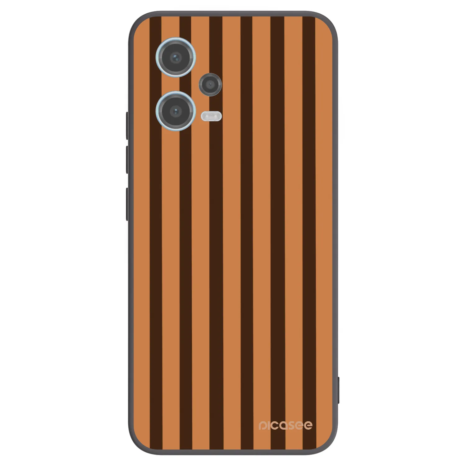 Picasee Μαύρη θήκη σιλικόνης για Xiaomi Redmi Note 12 5G - Caramel lines
