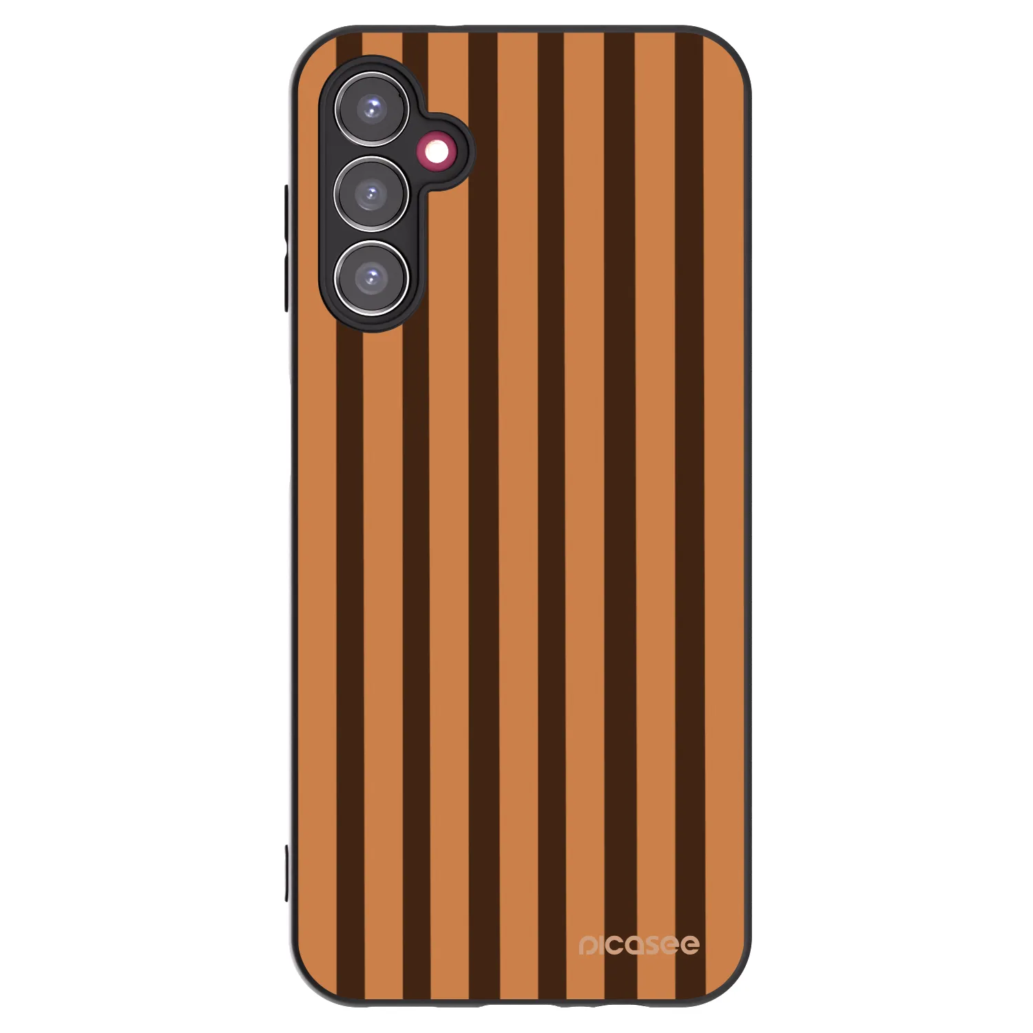Picasee Μαύρη θήκη σιλικόνης για Samsung Galaxy A14 4G A145R - Caramel lines