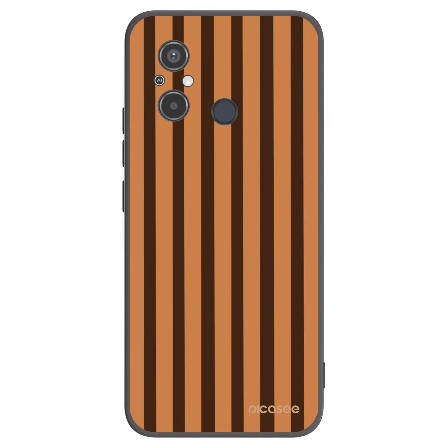 Picasee Μαύρη θήκη σιλικόνης για Xiaomi Redmi 12C - Caramel lines