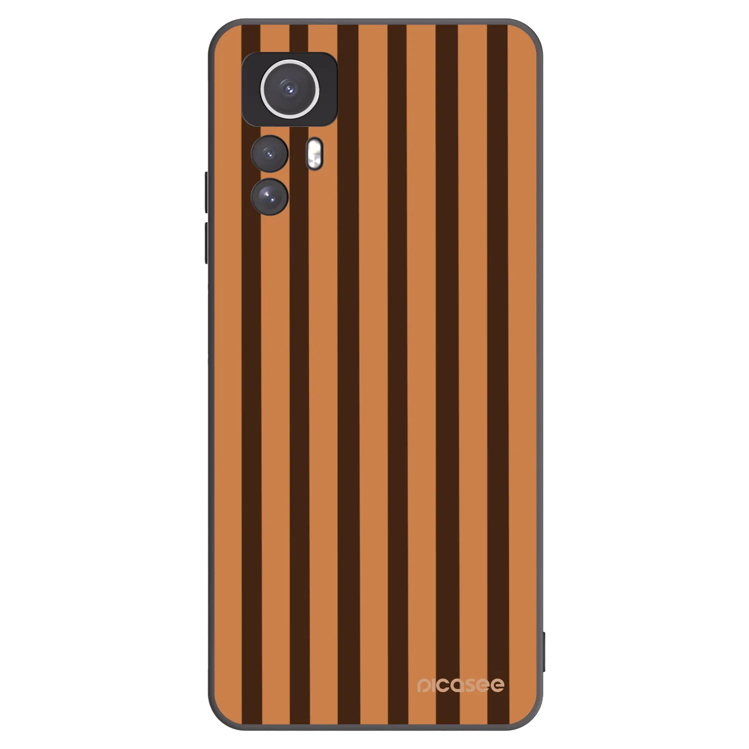 Picasee Μαύρη θήκη σιλικόνης για Xiaomi Redmi Note 12S - Caramel lines