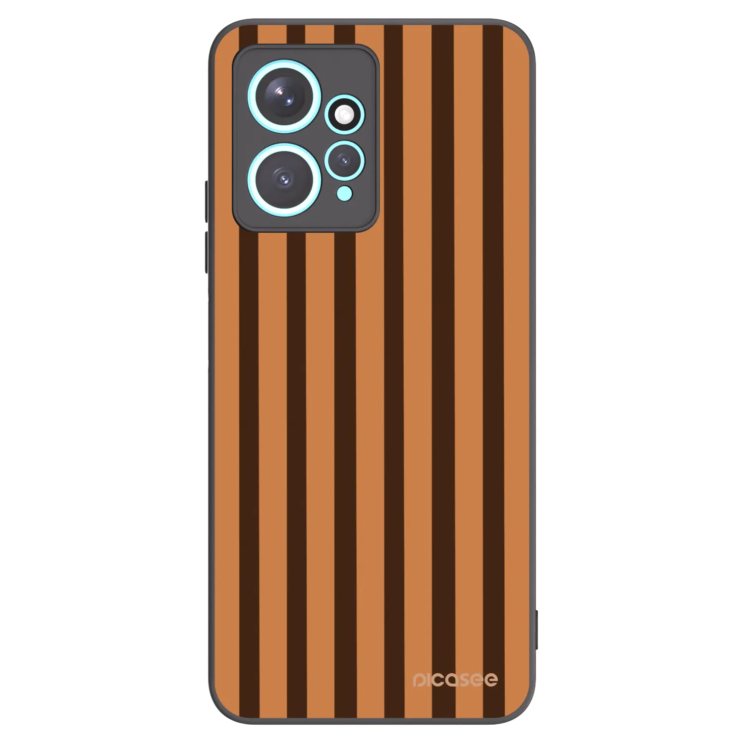 Picasee Μαύρη θήκη σιλικόνης για Xiaomi Redmi Note 12 4G - Caramel lines