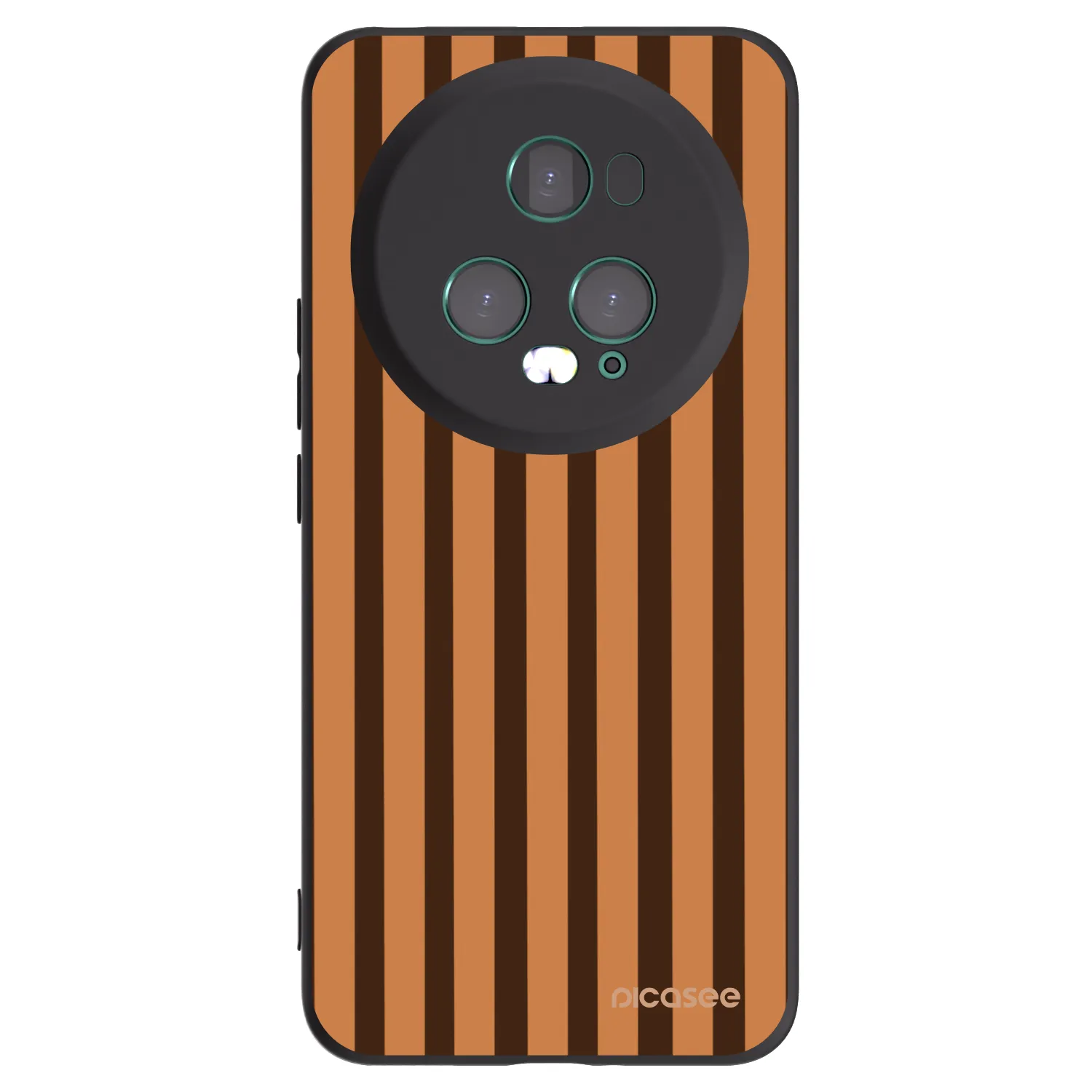 Picasee Μαύρη θήκη σιλικόνης για Honor Magic5 Pro - Caramel lines