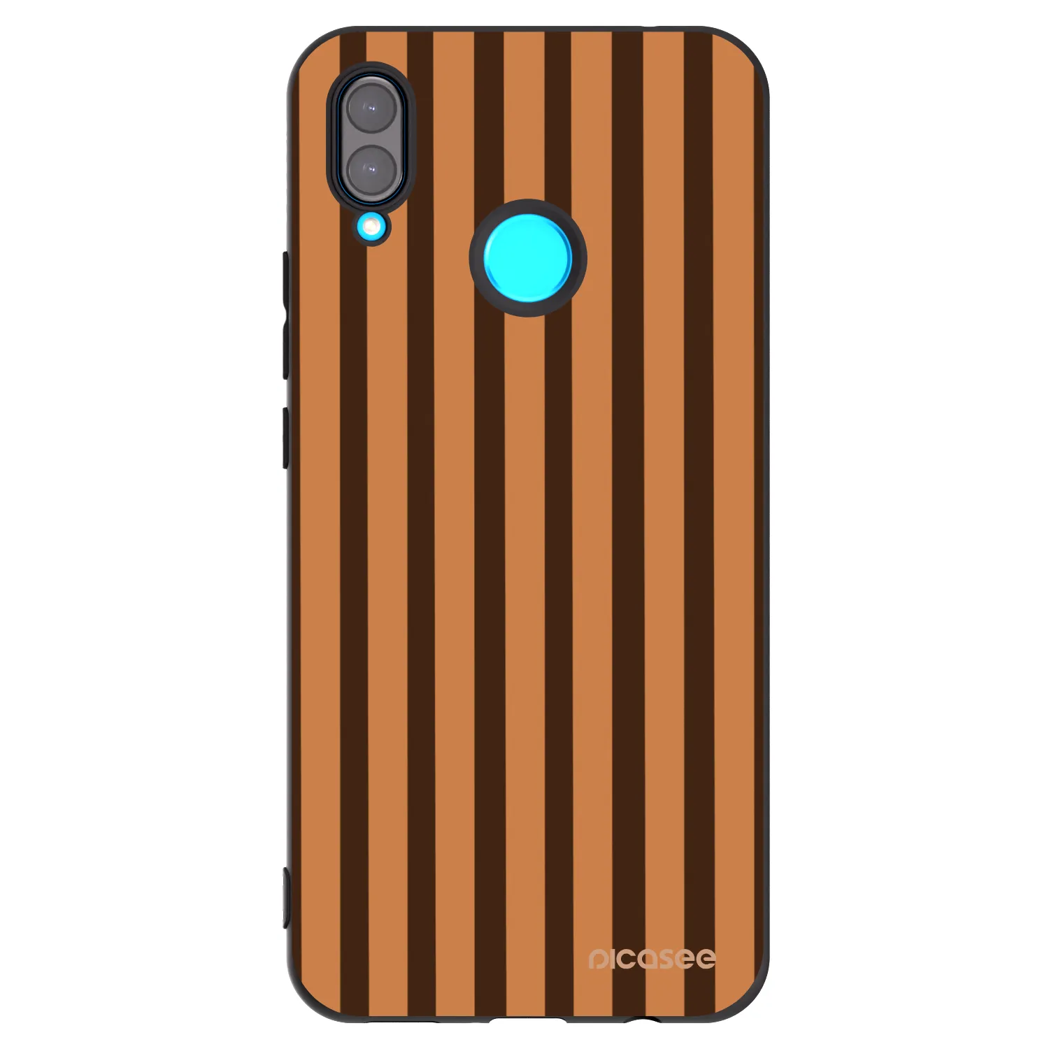 Picasee Μαύρη θήκη σιλικόνης για Huawei Nova 3i - Caramel lines