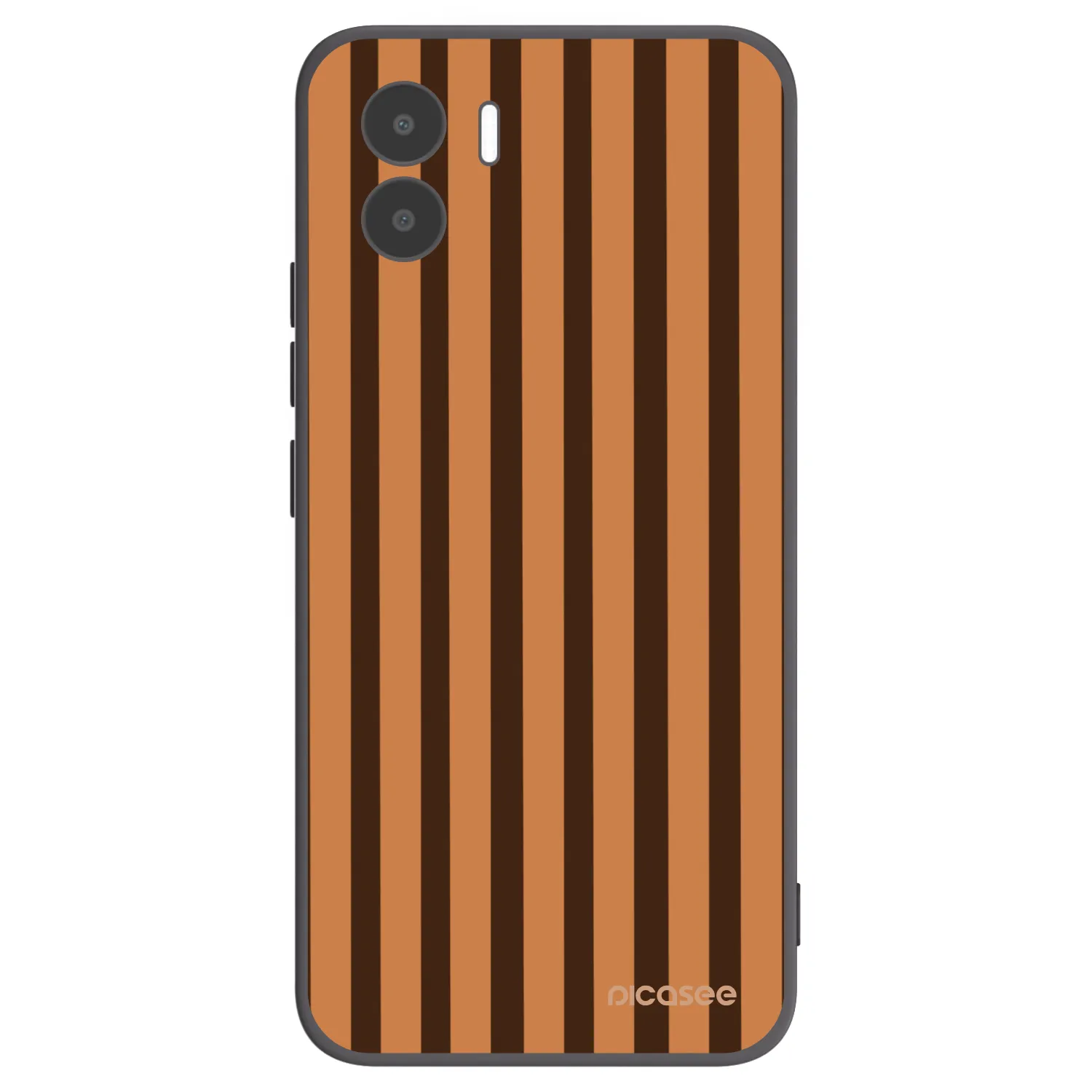 Picasee Μαύρη θήκη σιλικόνης για Xiaomi Redmi A2 - Caramel lines