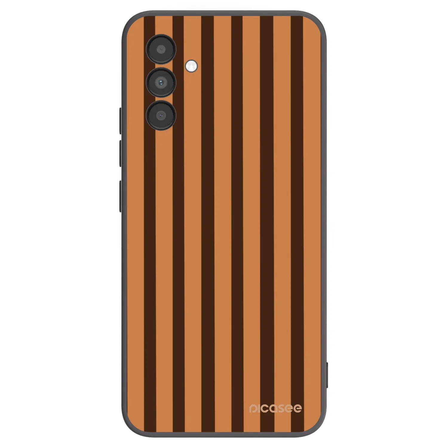 Picasee Μαύρη θήκη σιλικόνης για Samsung Galaxy A04s A047F - Caramel lines
