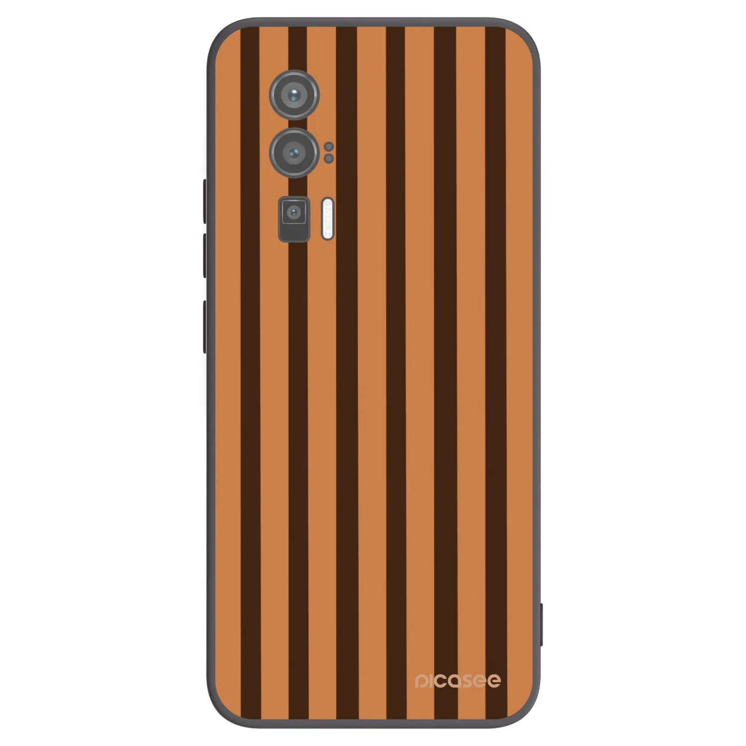 Picasee Μαύρη θήκη σιλικόνης για Xiaomi Poco F5 Pro 5G - Caramel lines