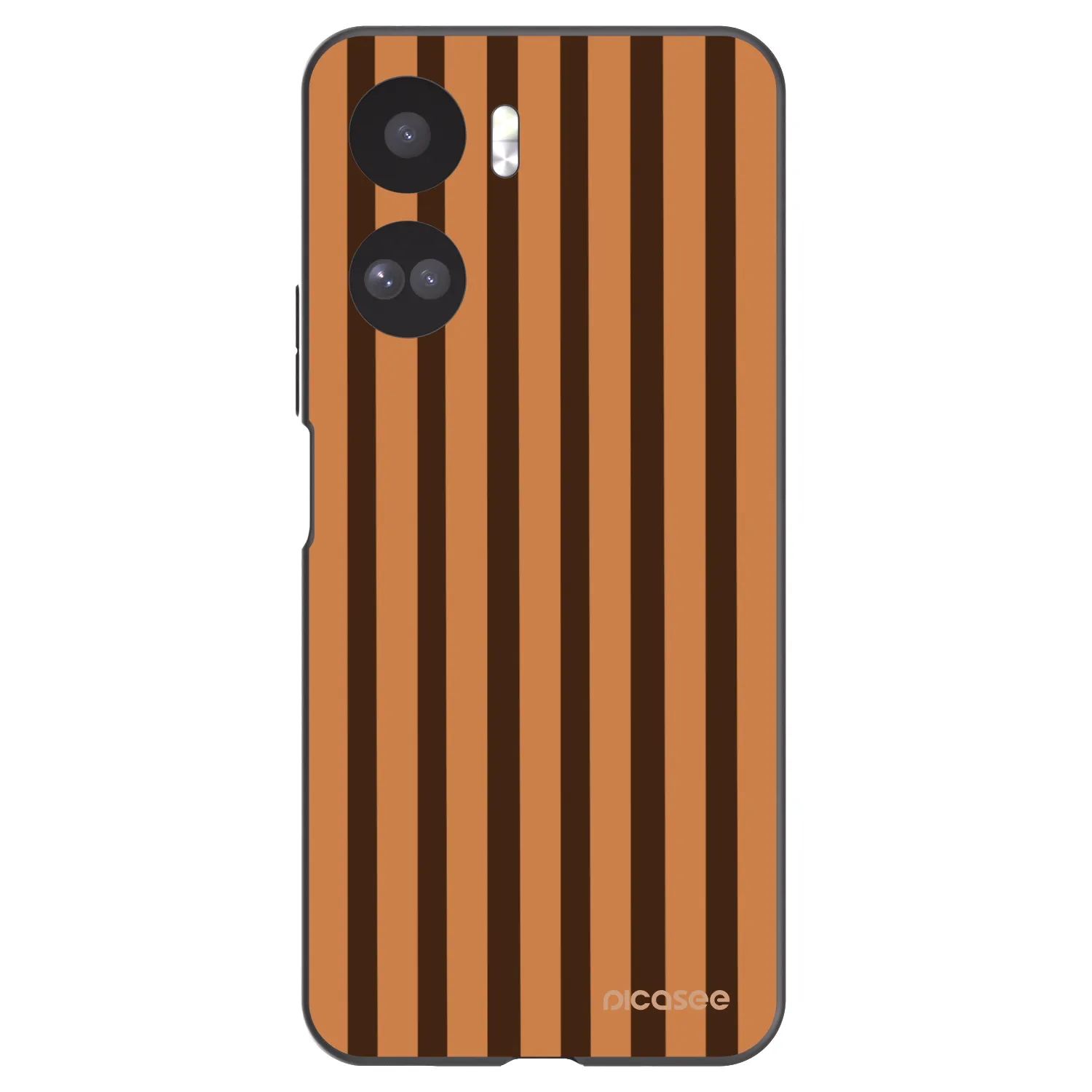 Picasee Μαύρη θήκη σιλικόνης για Honor 90 Lite 5G - Caramel lines