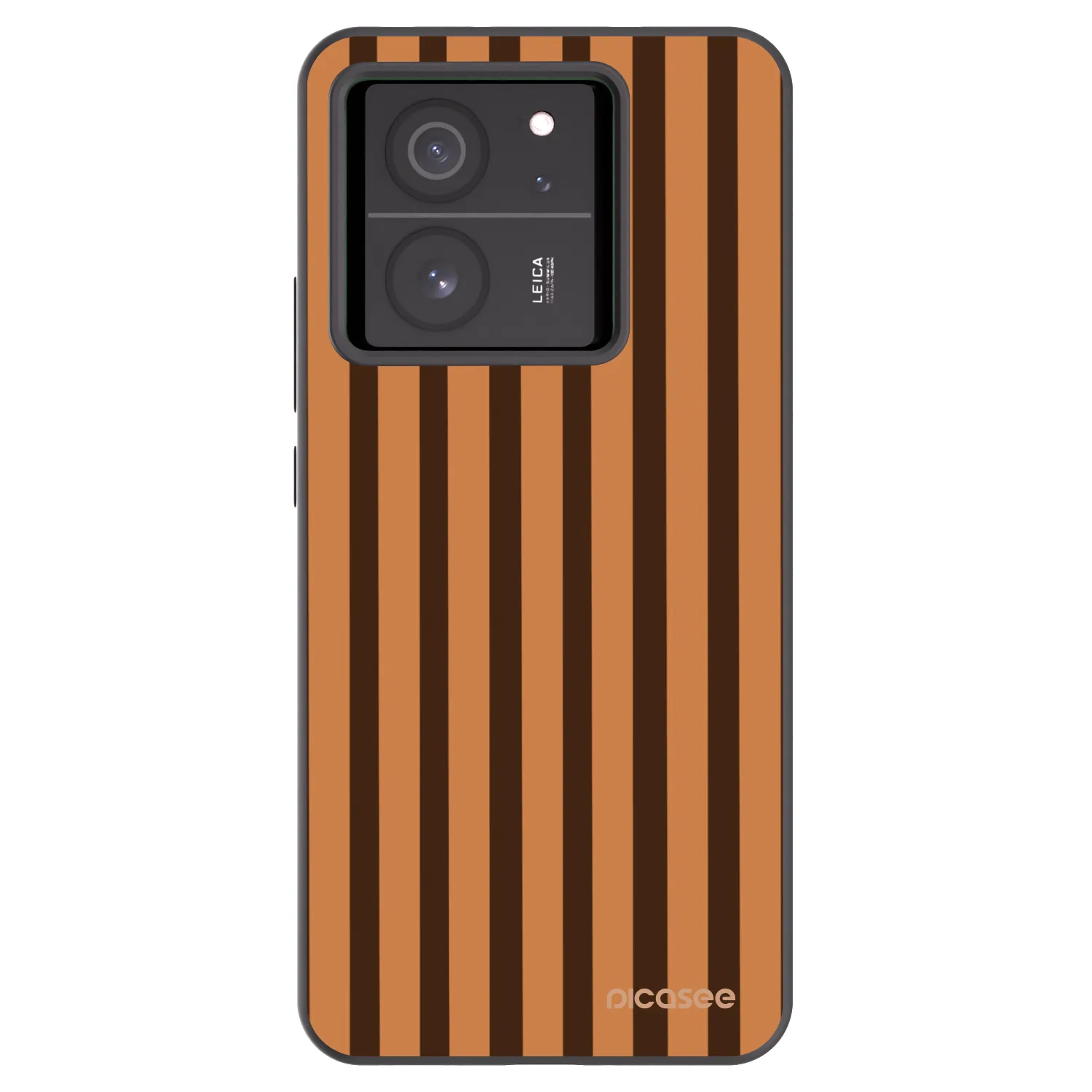 Picasee Μαύρη θήκη σιλικόνης για Xiaomi 13T - Caramel lines