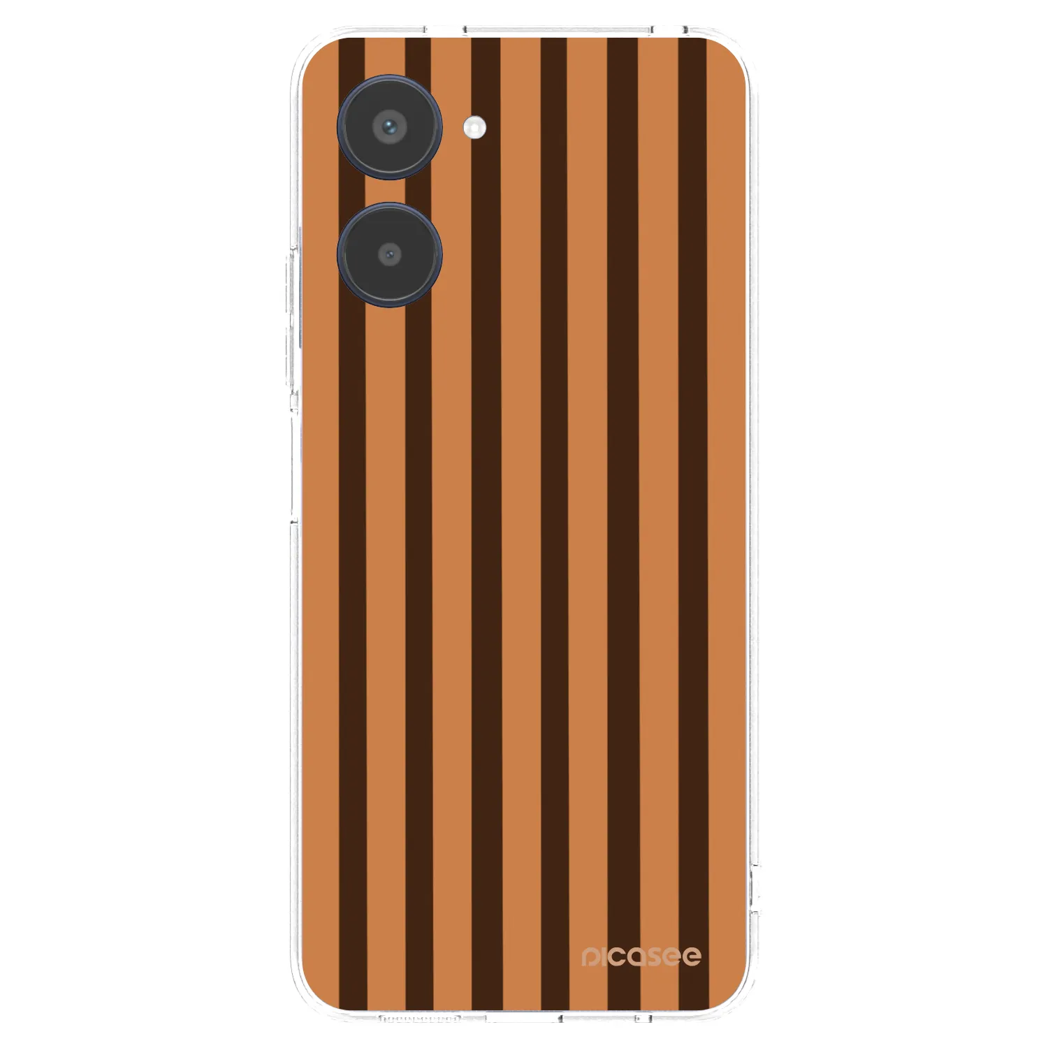 Picasee διαφανής θήκη σιλικόνης Realme 10 4G - Caramel lines