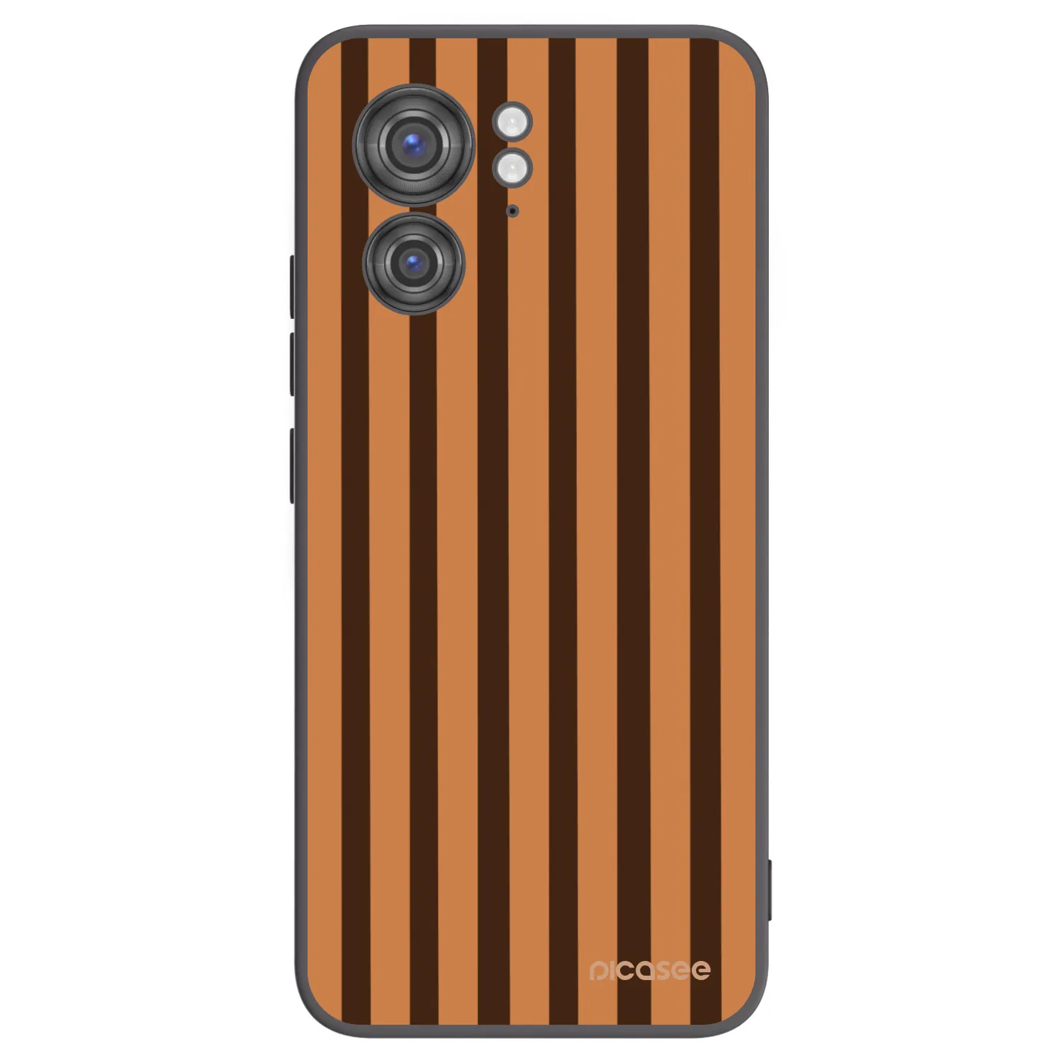 Picasee Μαύρη θήκη σιλικόνης για Motorola Edge 40 - Caramel lines