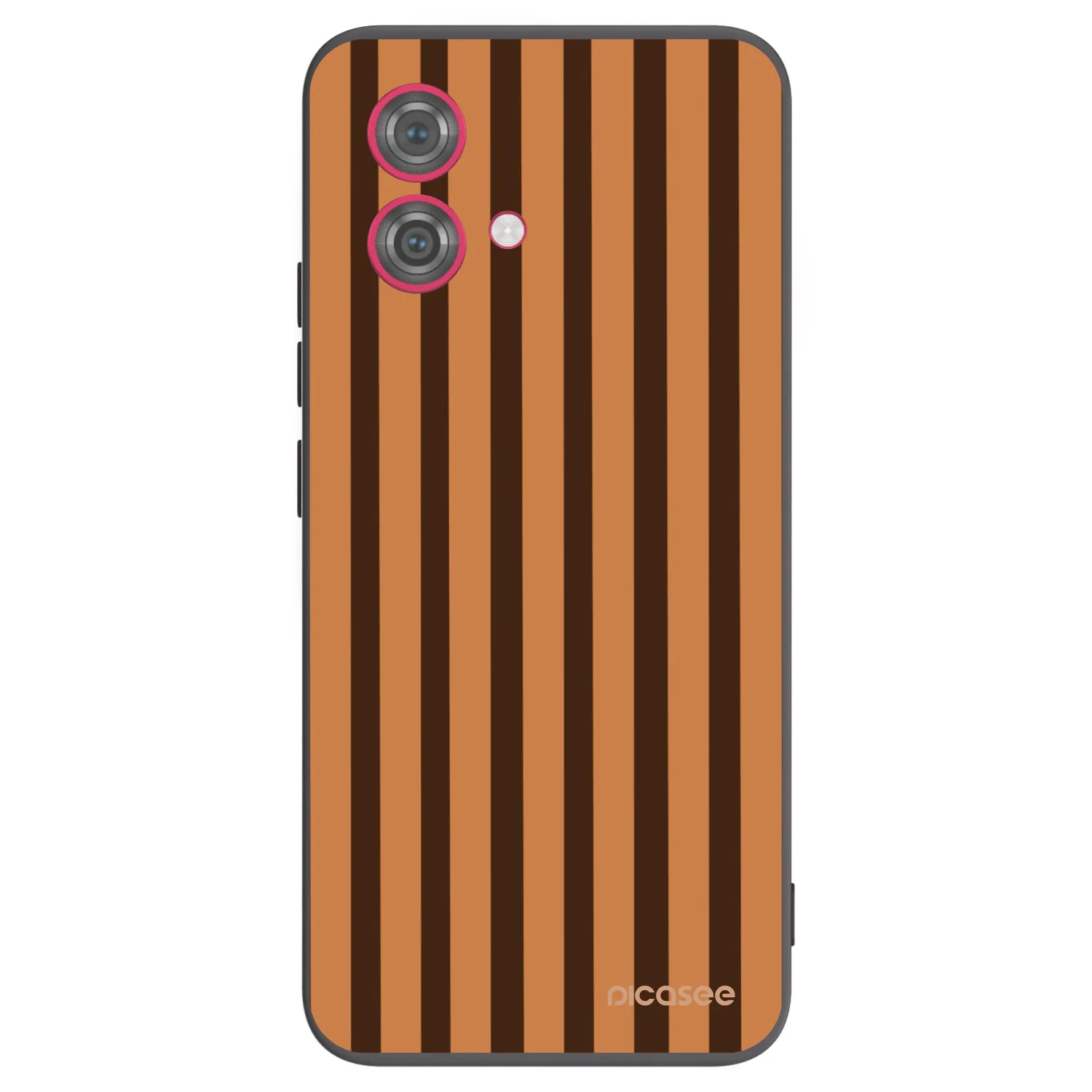 Picasee Μαύρη θήκη σιλικόνης για Motorola Moto G84 5G - Caramel lines