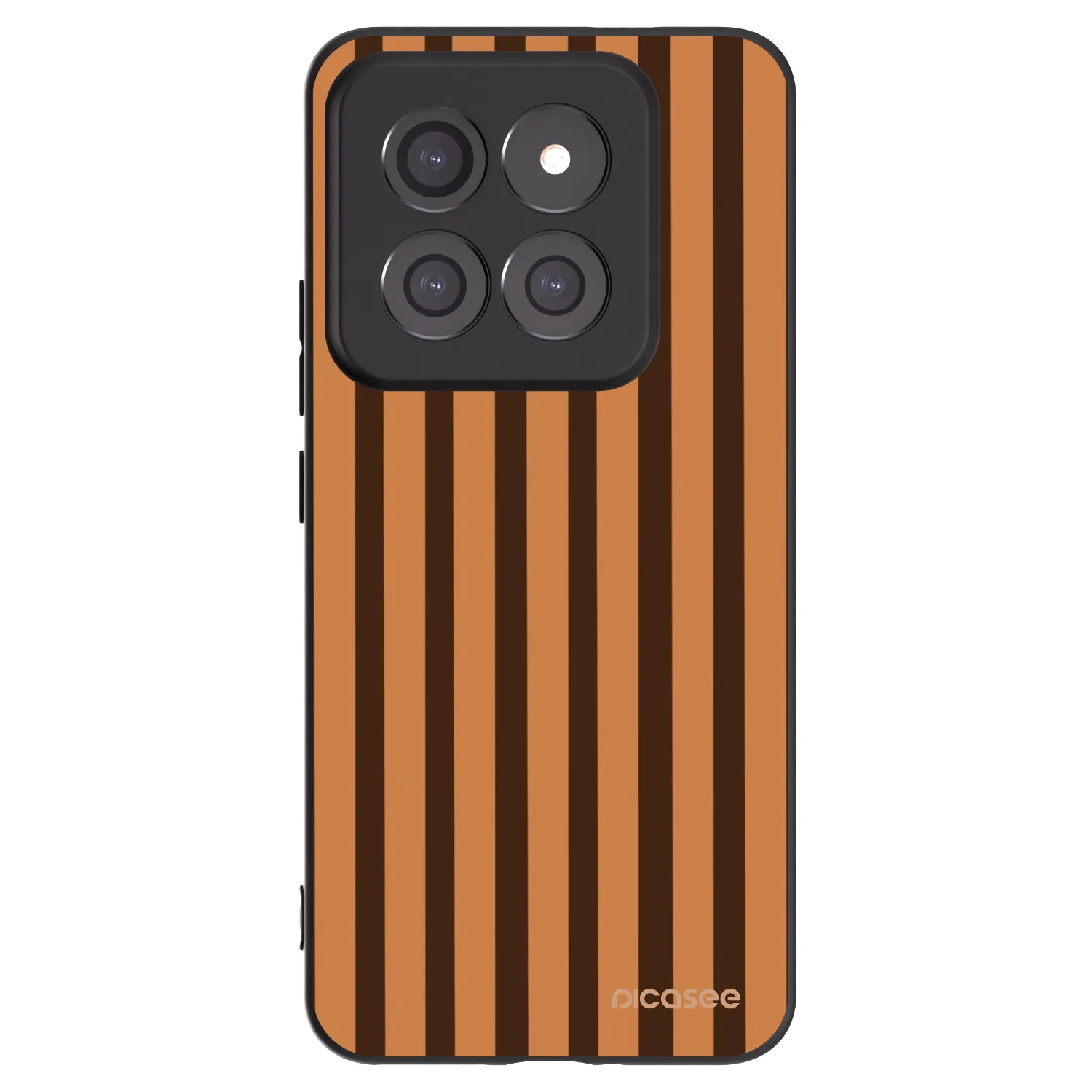 Picasee Μαύρη θήκη σιλικόνης για Xiaomi 14 Pro - Caramel lines