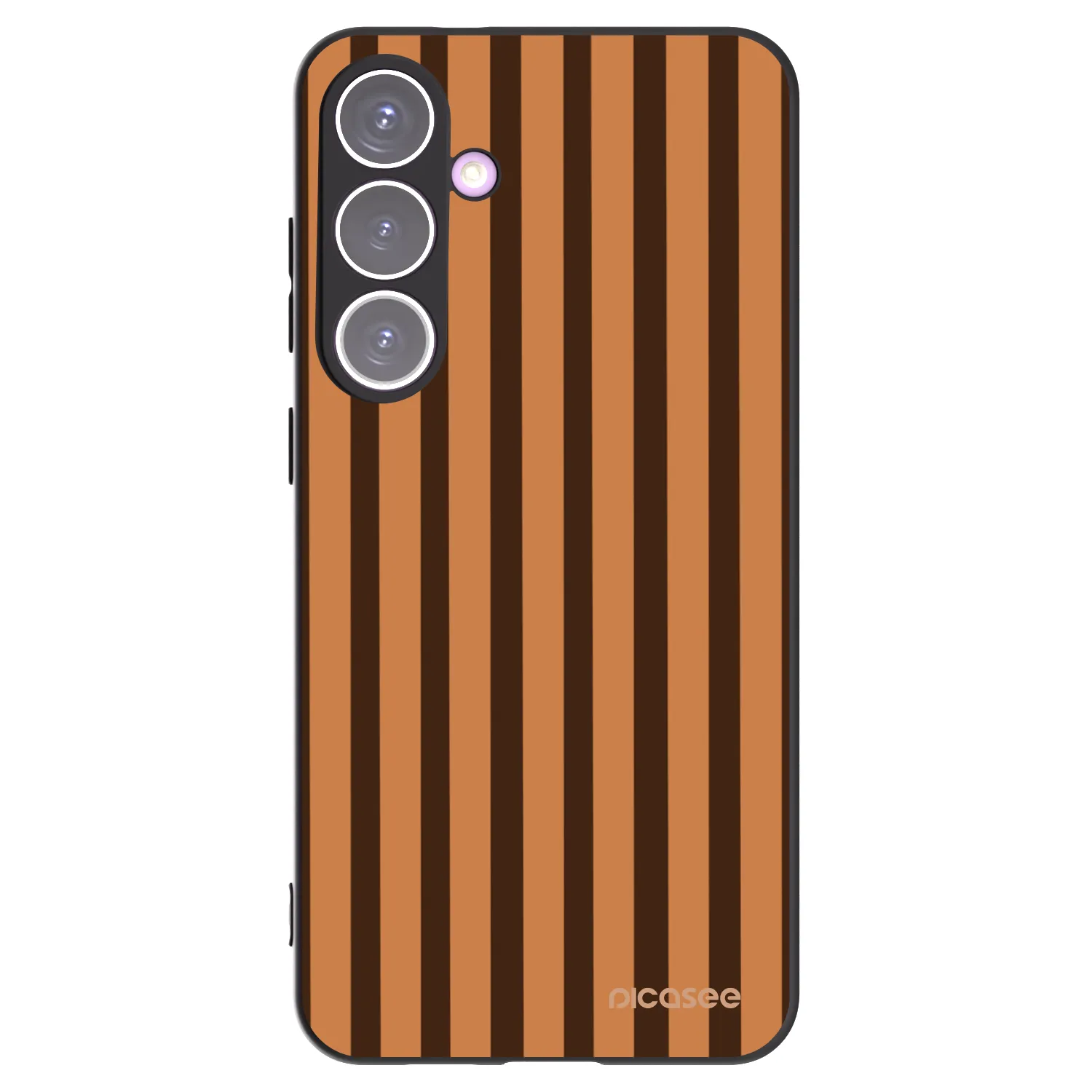 Picasee Μαύρη θήκη σιλικόνης για Samsung Galaxy S24+ S926B 5G - Caramel lines