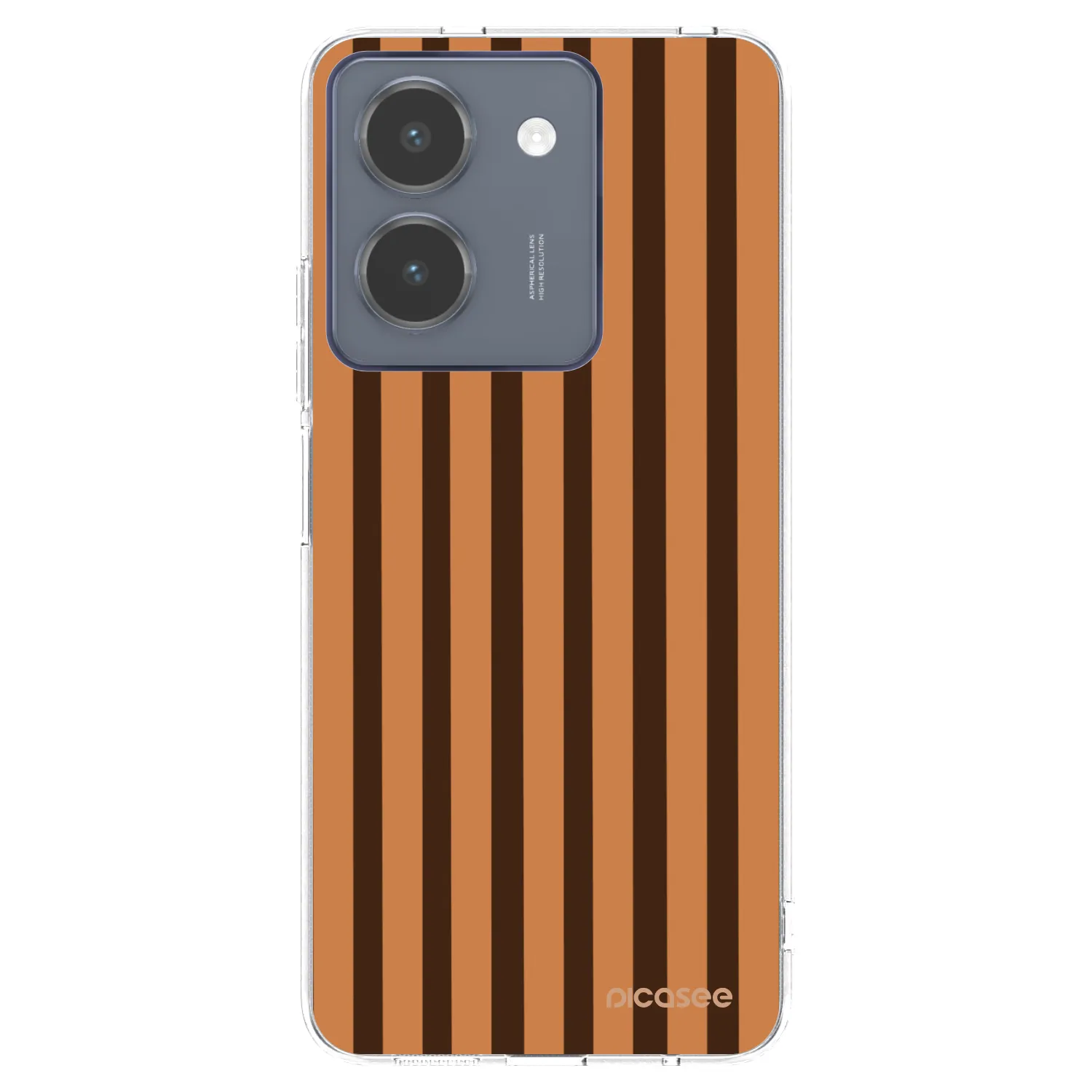Picasee διαφανής θήκη σιλικόνης Vivo Y36 4G - Caramel lines