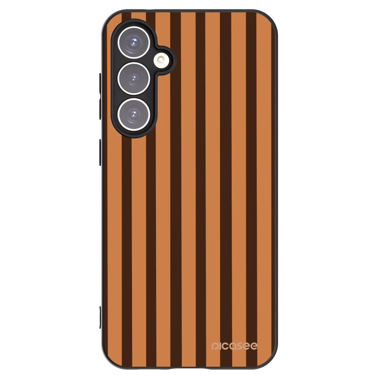 Picasee Μαύρη θήκη σιλικόνης για Samsung Galaxy S23 FE S711B - Caramel lines