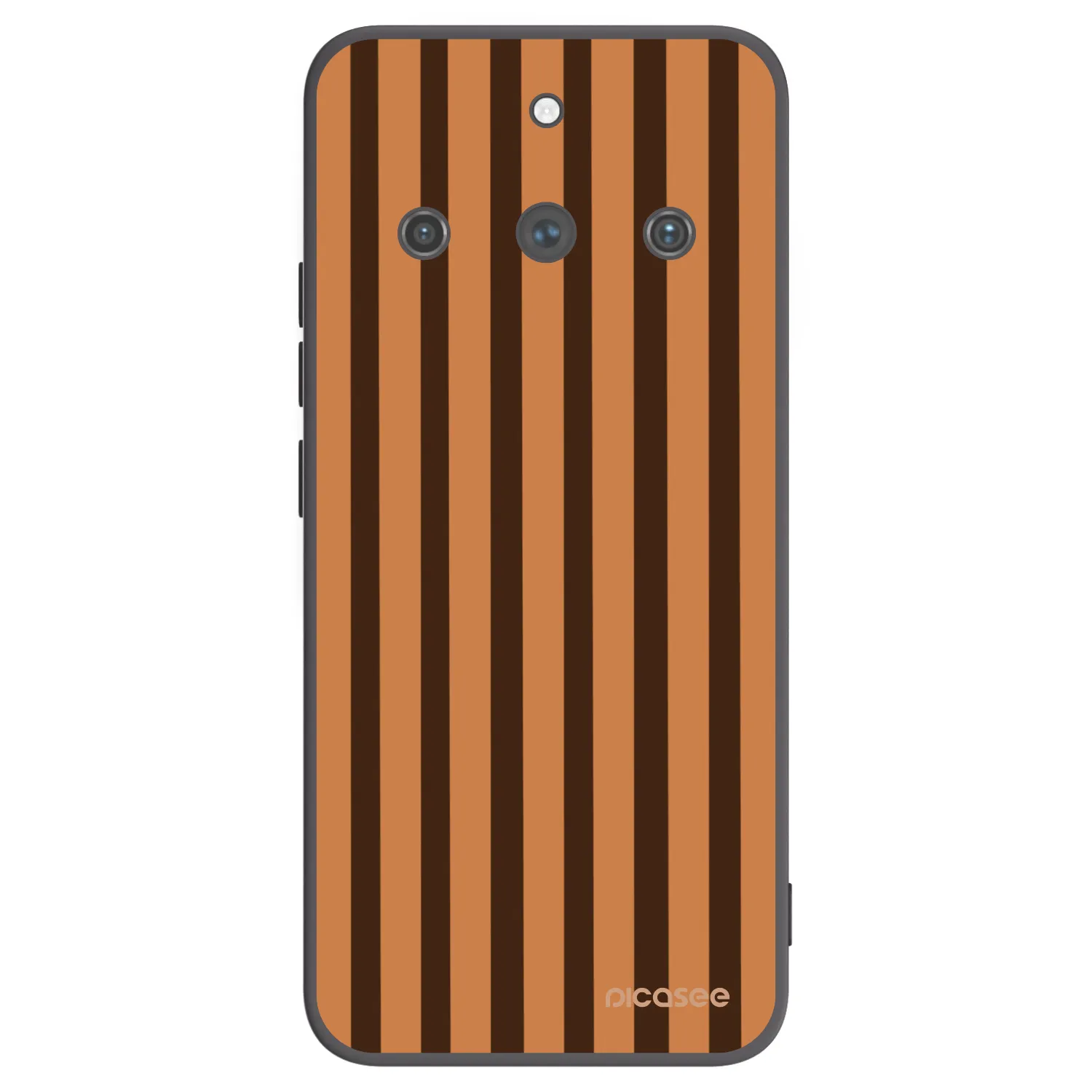 Picasee Μαύρη θήκη σιλικόνης για Realme 11 Pro+ - Caramel lines