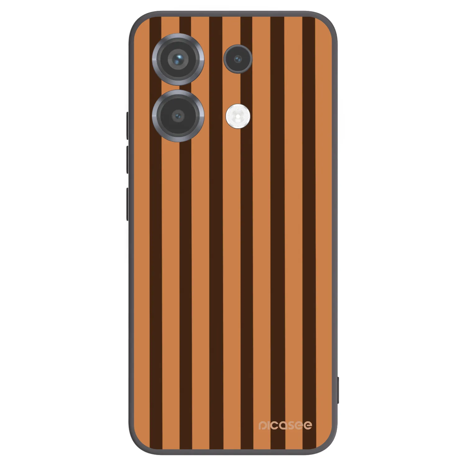 Picasee Μαύρη θήκη σιλικόνης για Xiaomi Poco X6 - Caramel lines
