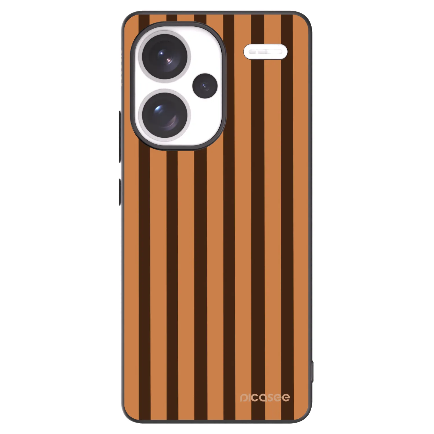 Picasee Μαύρη θήκη σιλικόνης για Xiaomi Redmi Note 13 Pro+ 5G - Caramel lines