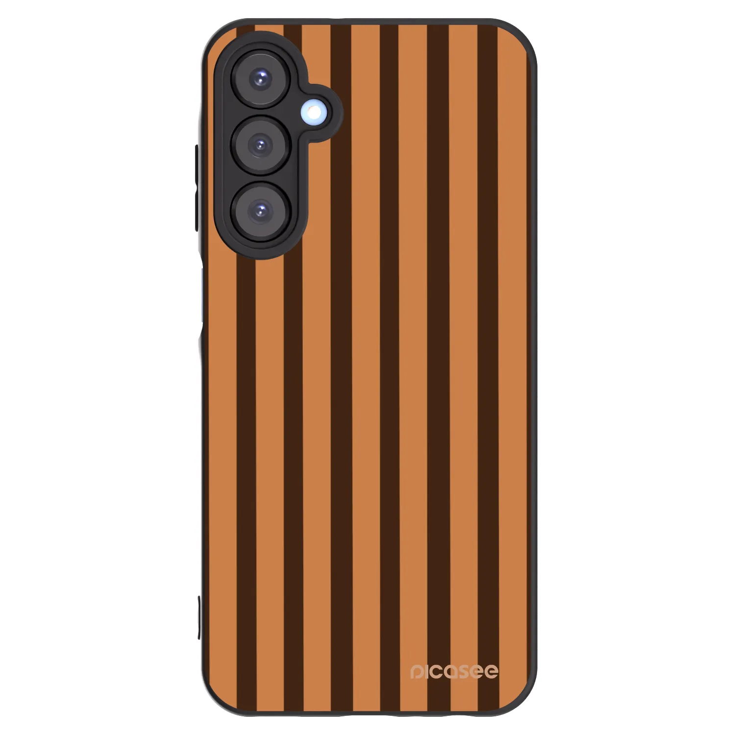 Picasee Μαύρη θήκη σιλικόνης για Samsung Galaxy A25 A256B 5G - Caramel lines
