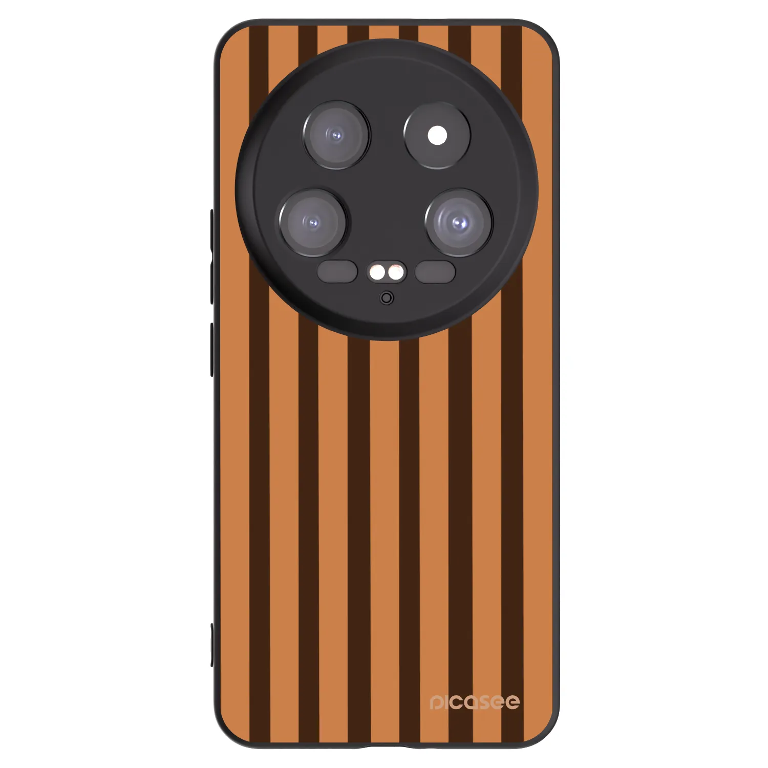 Picasee Μαύρη θήκη σιλικόνης για Xiaomi 14 Ultra - Caramel lines