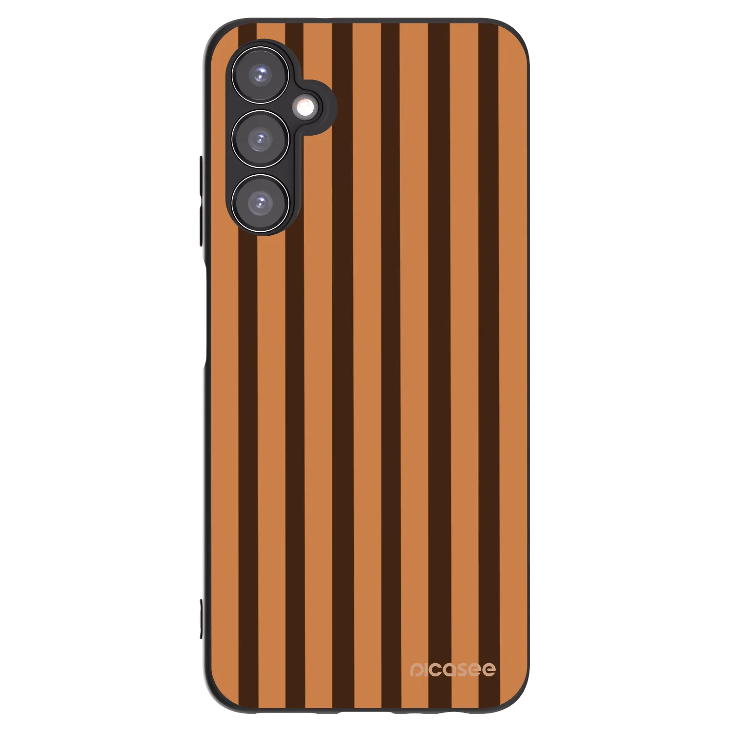 Picasee Μαύρη θήκη σιλικόνης για Samsung Galaxy A05s A057G - Caramel lines