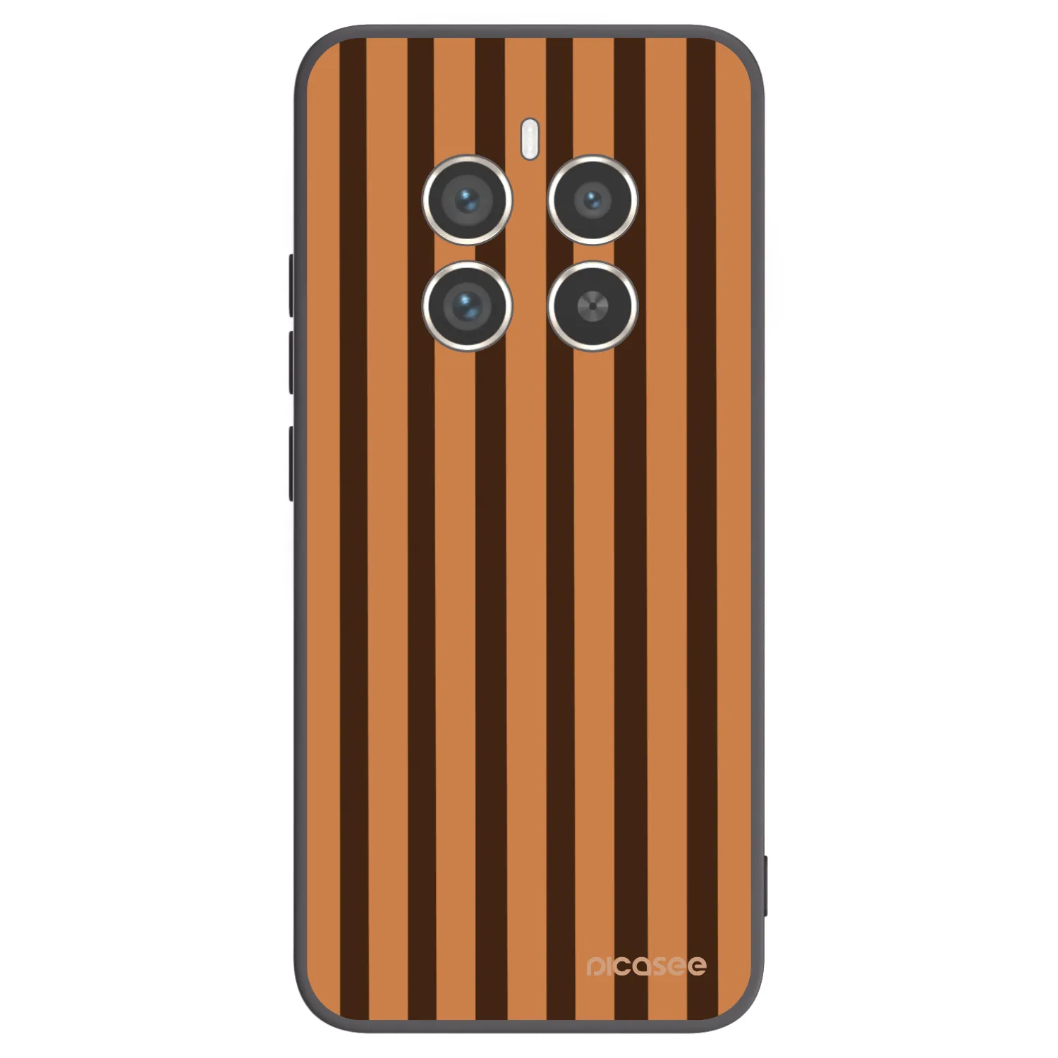 Picasee Μαύρη θήκη σιλικόνης για Realme 12 Pro 5G - Caramel lines